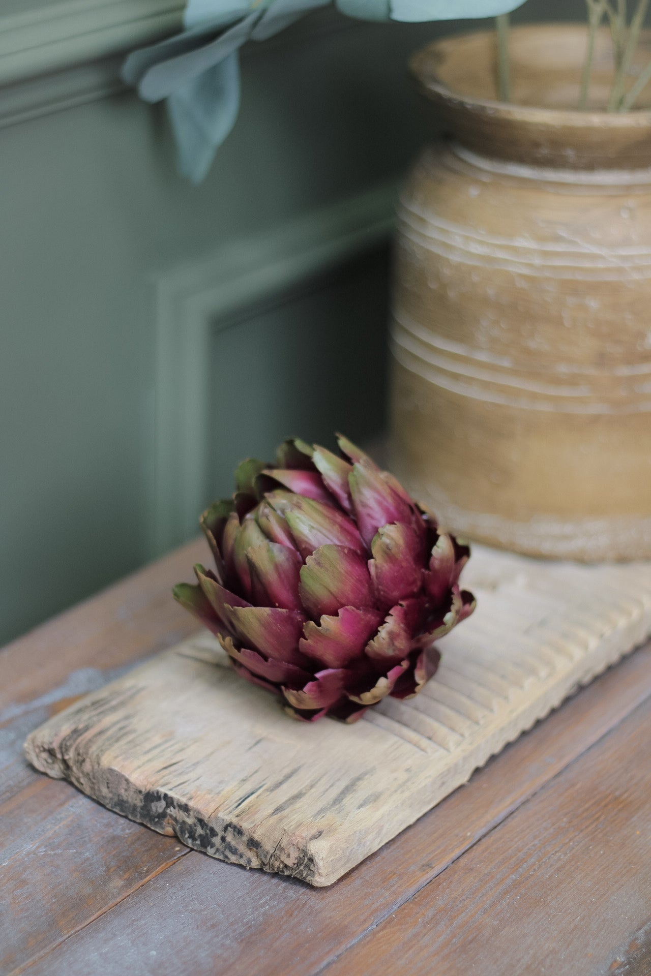 Faux purple artichoke