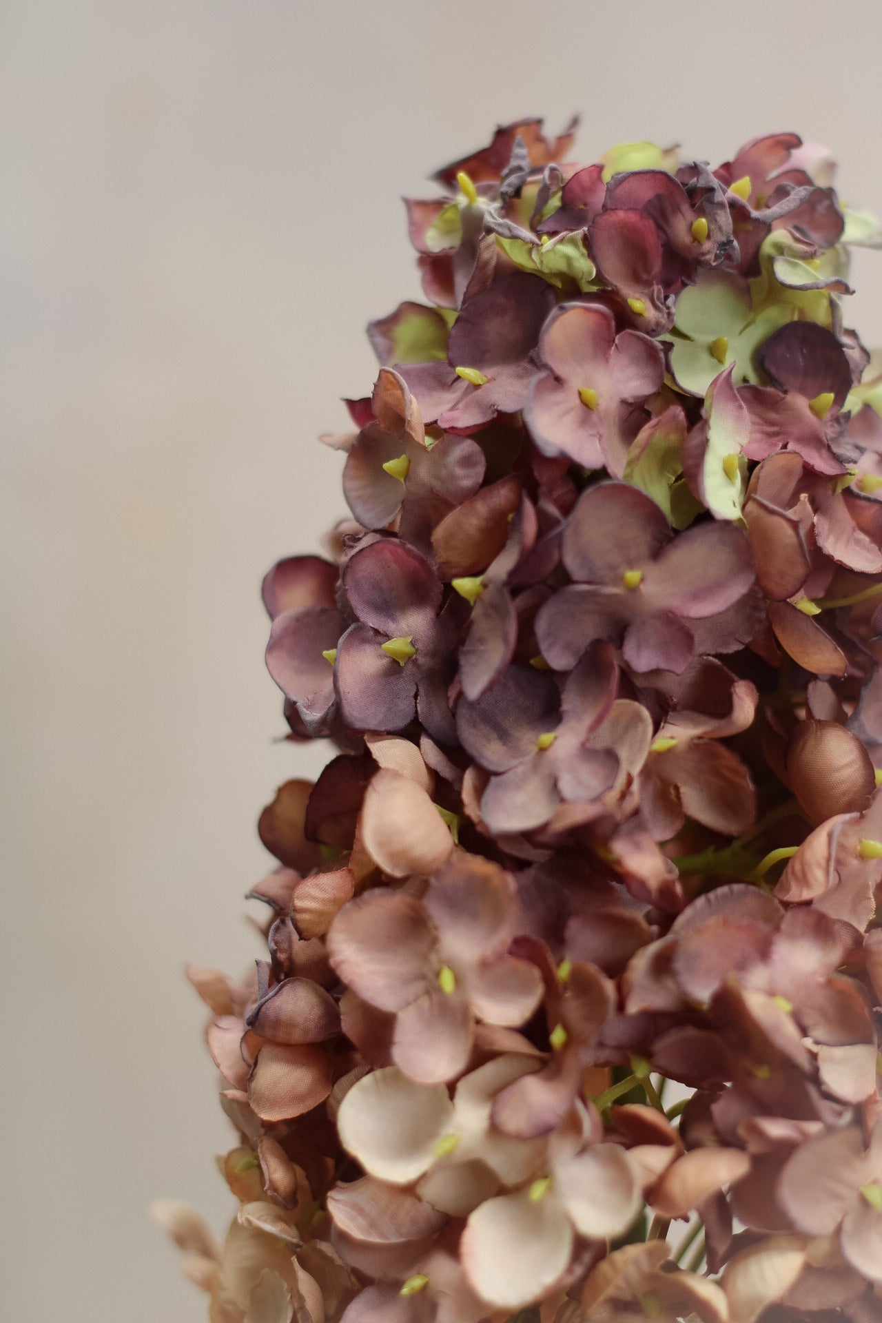 Faux Rich Burgundy Hydrangea Spear