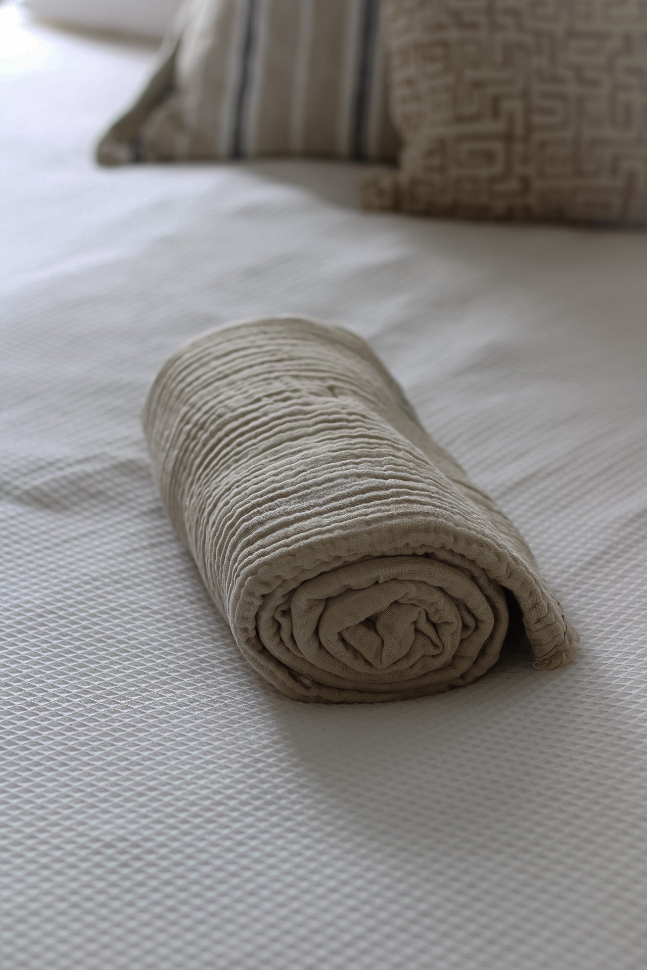 Stone Muslin Cotton Throw