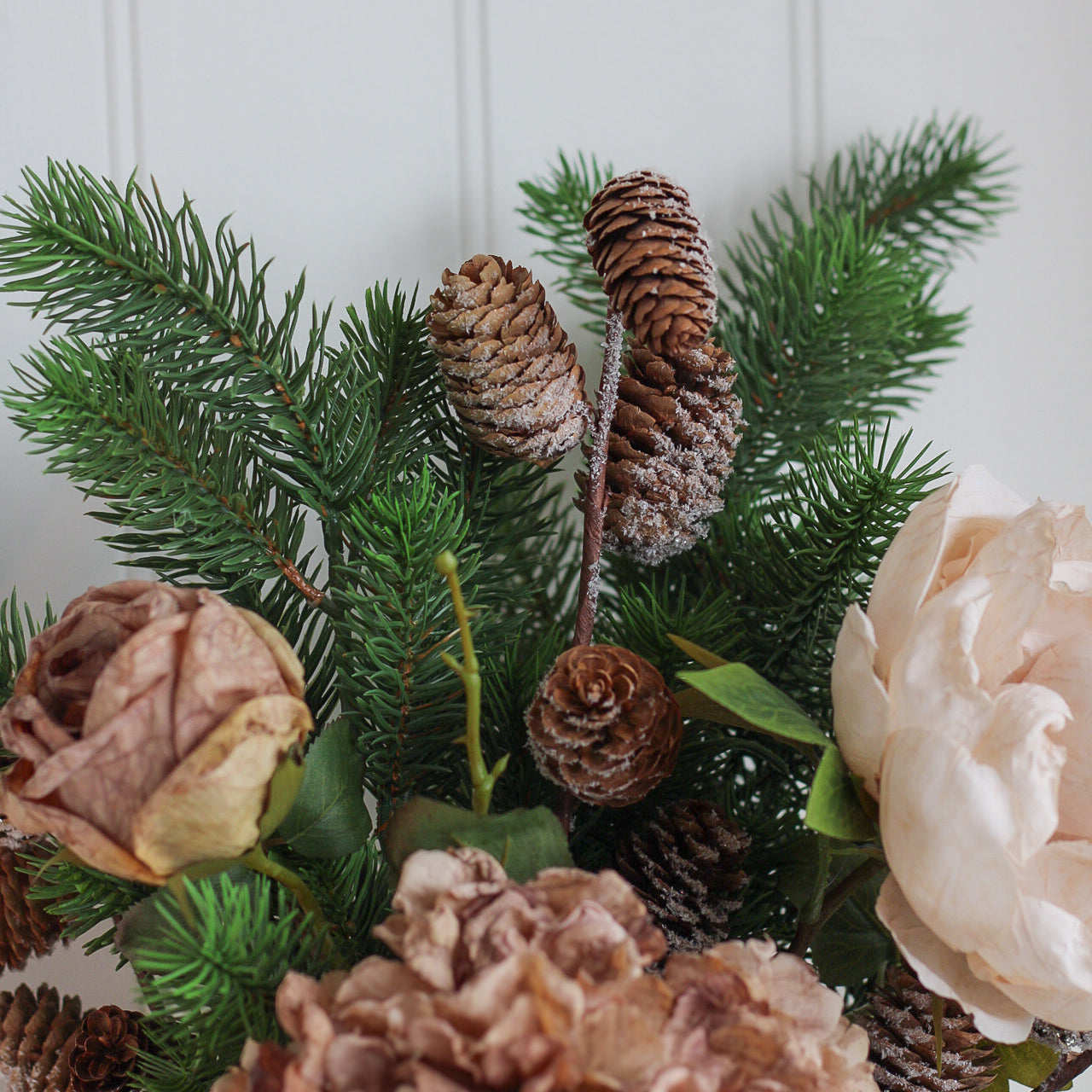 Snow Dusted Pine Cone Spray