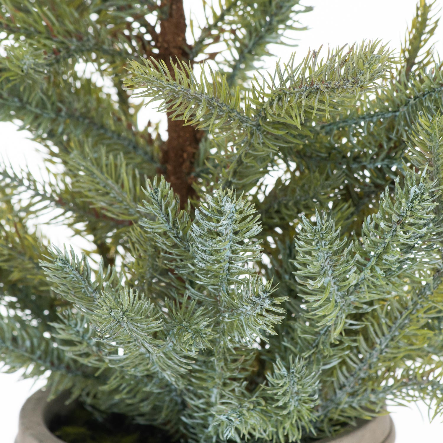 Faux Pine Christmas Tree in Stone Pot