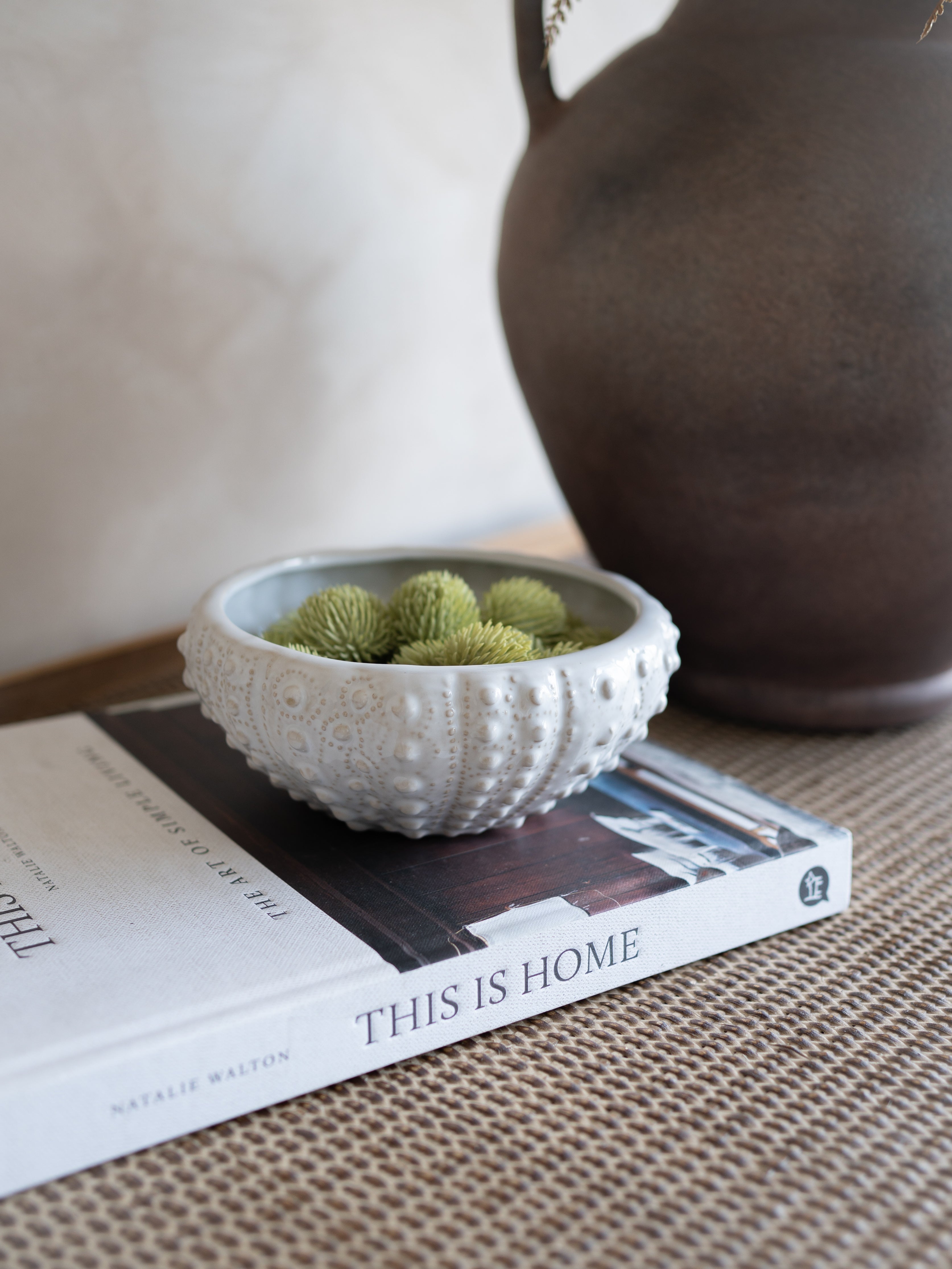 White Urchin Stoneware Bowl
