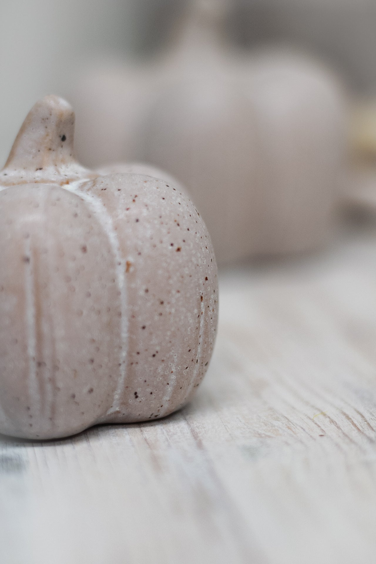Natural Speckled Ceramic Pumpkin