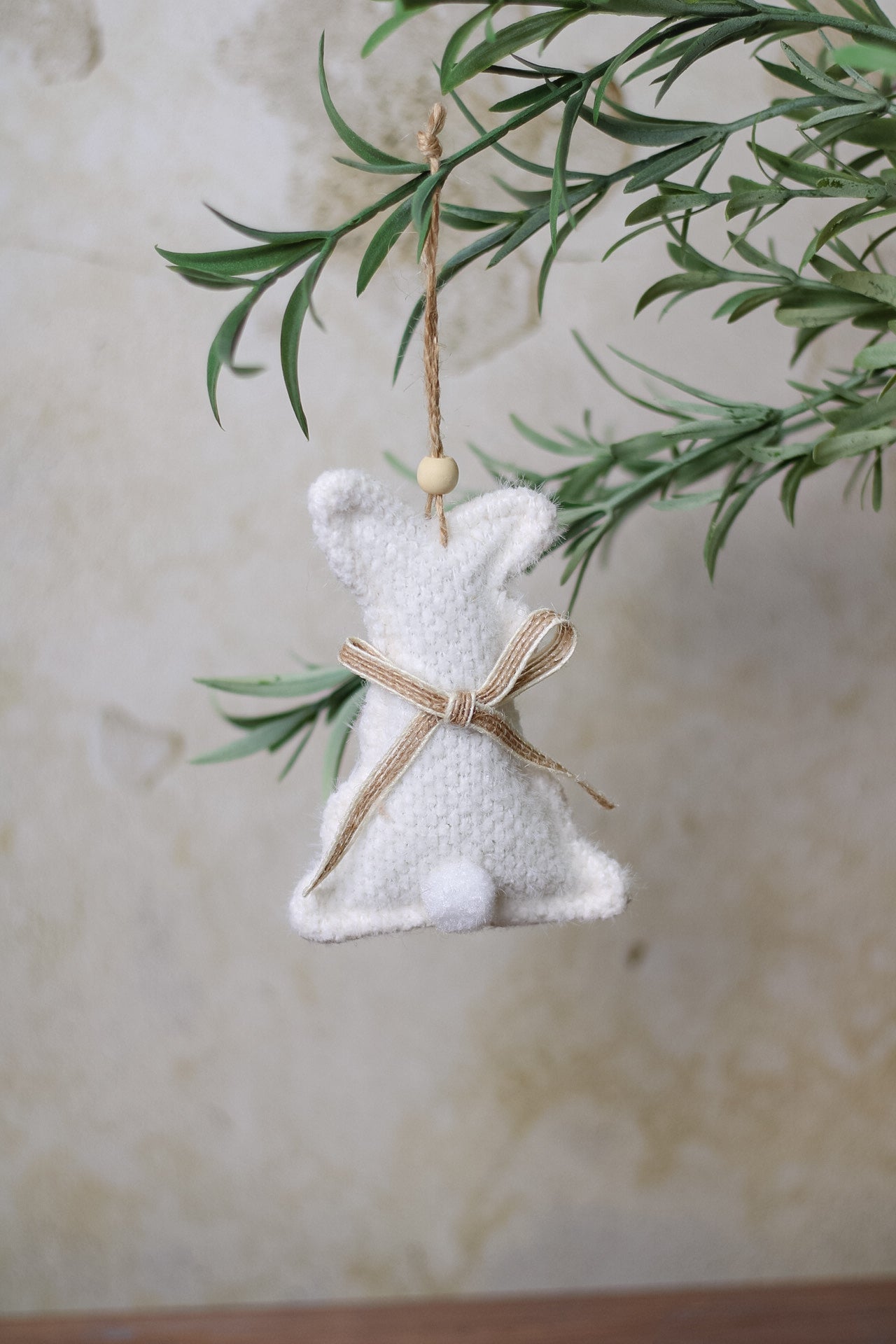 Neutral Bunny Hangers with Bows | Set of 3