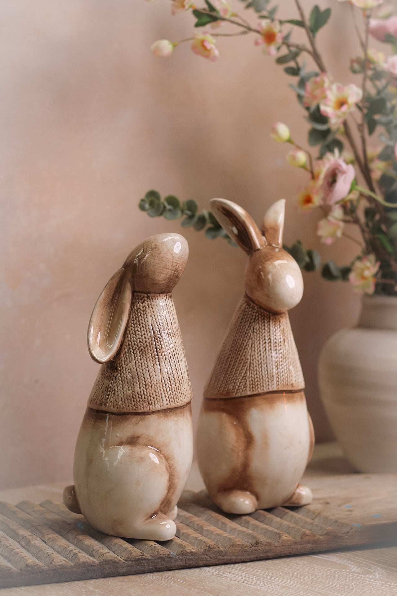 pair of porcelain bunnies