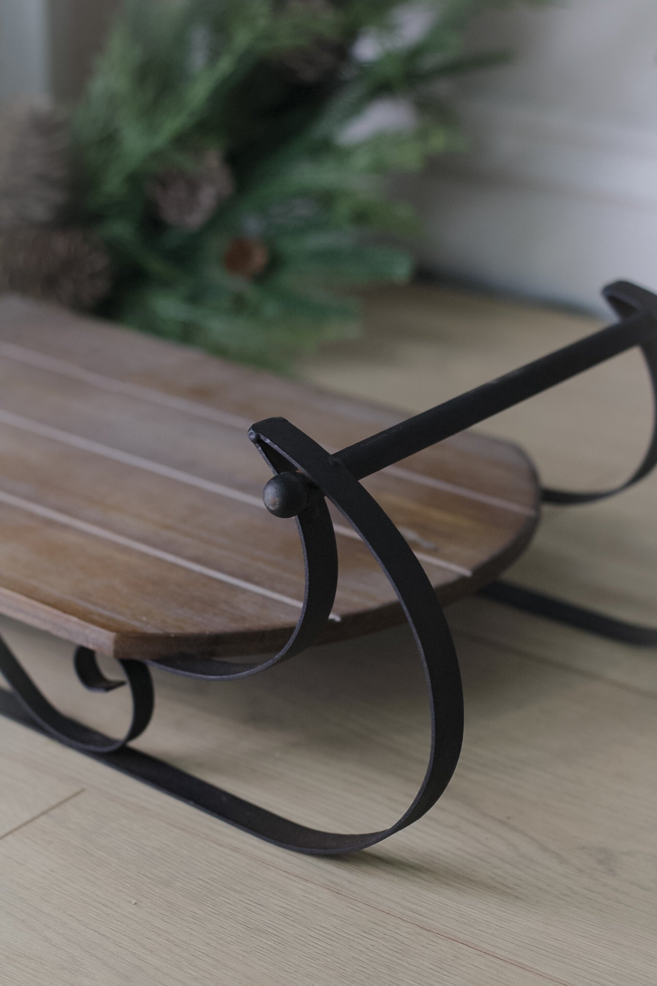 Rustic Wooden Sledge Decoration