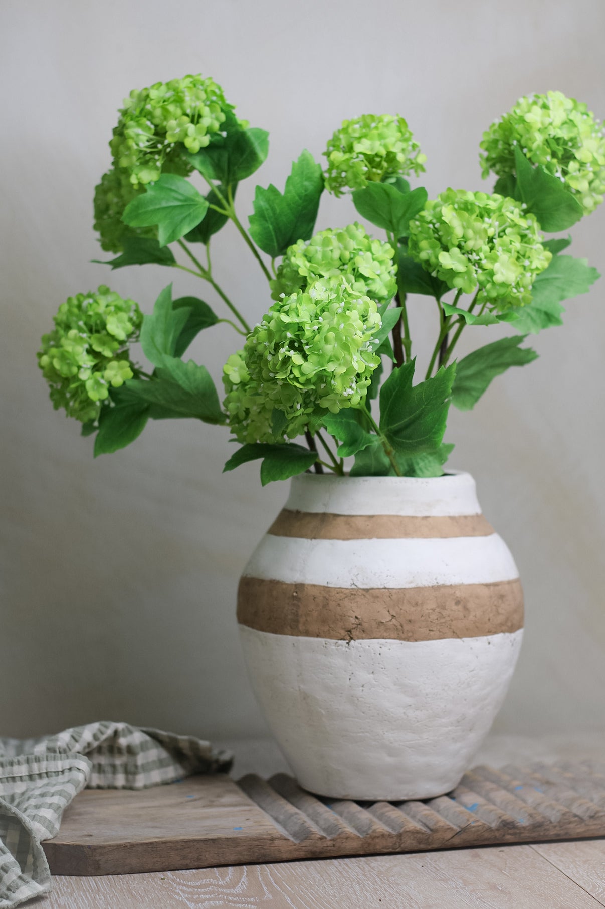 Faux Soft Green Snowball Stem