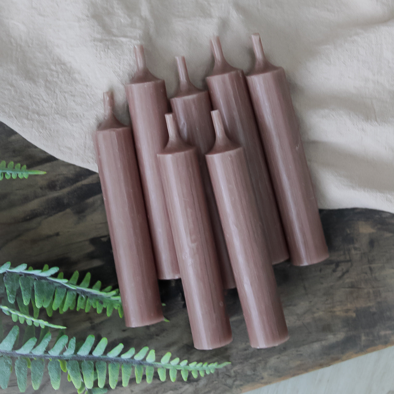 Suede Dinner Candles | Bundle of 7