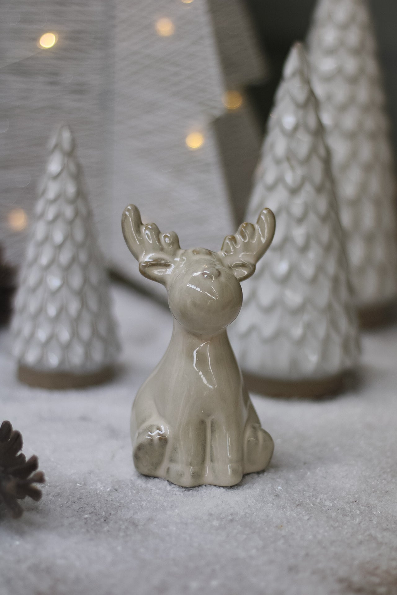 Glazed Ceramic Christmas Reindeer