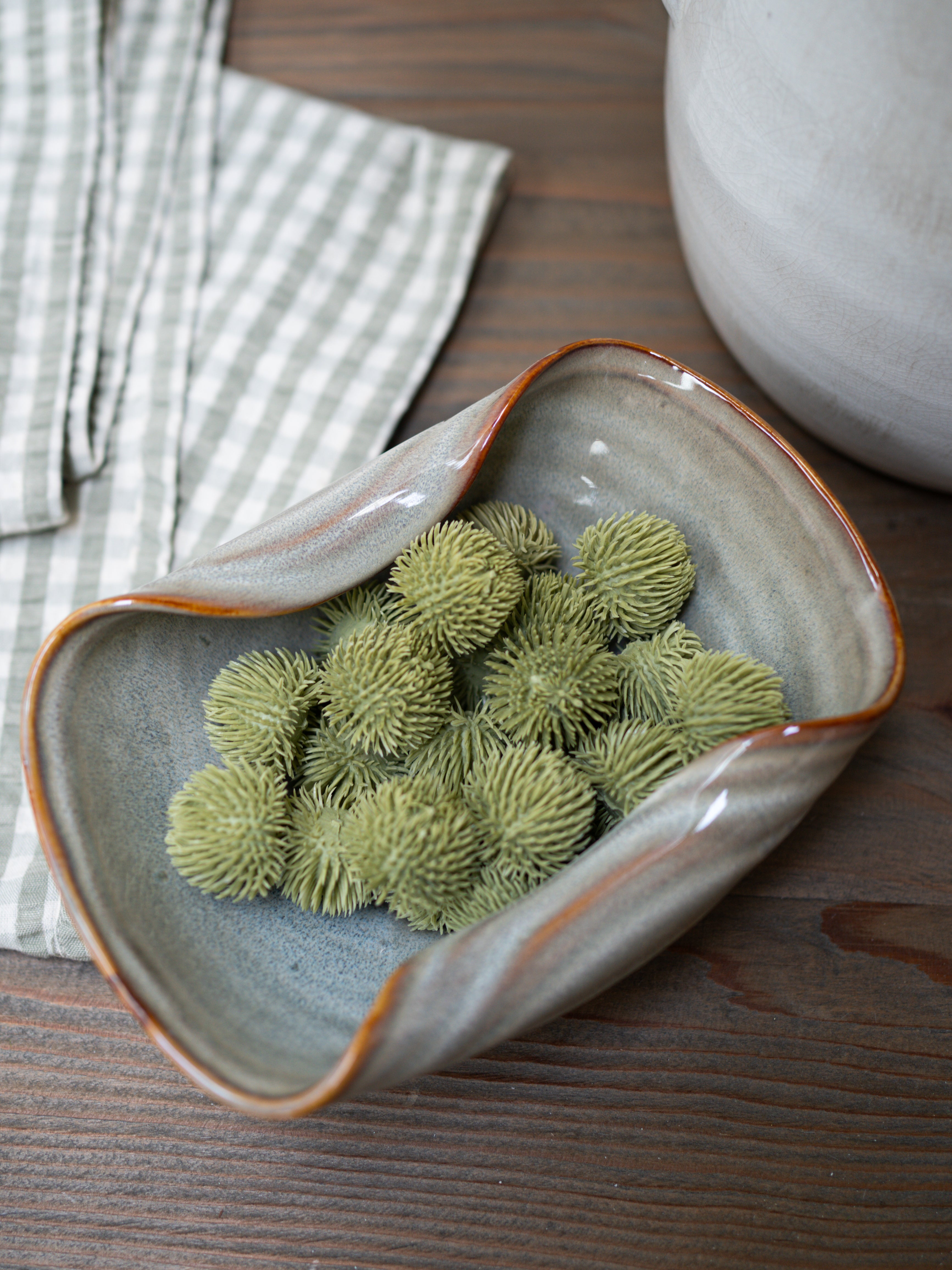 Beige Melted Effect Decorative Bowl