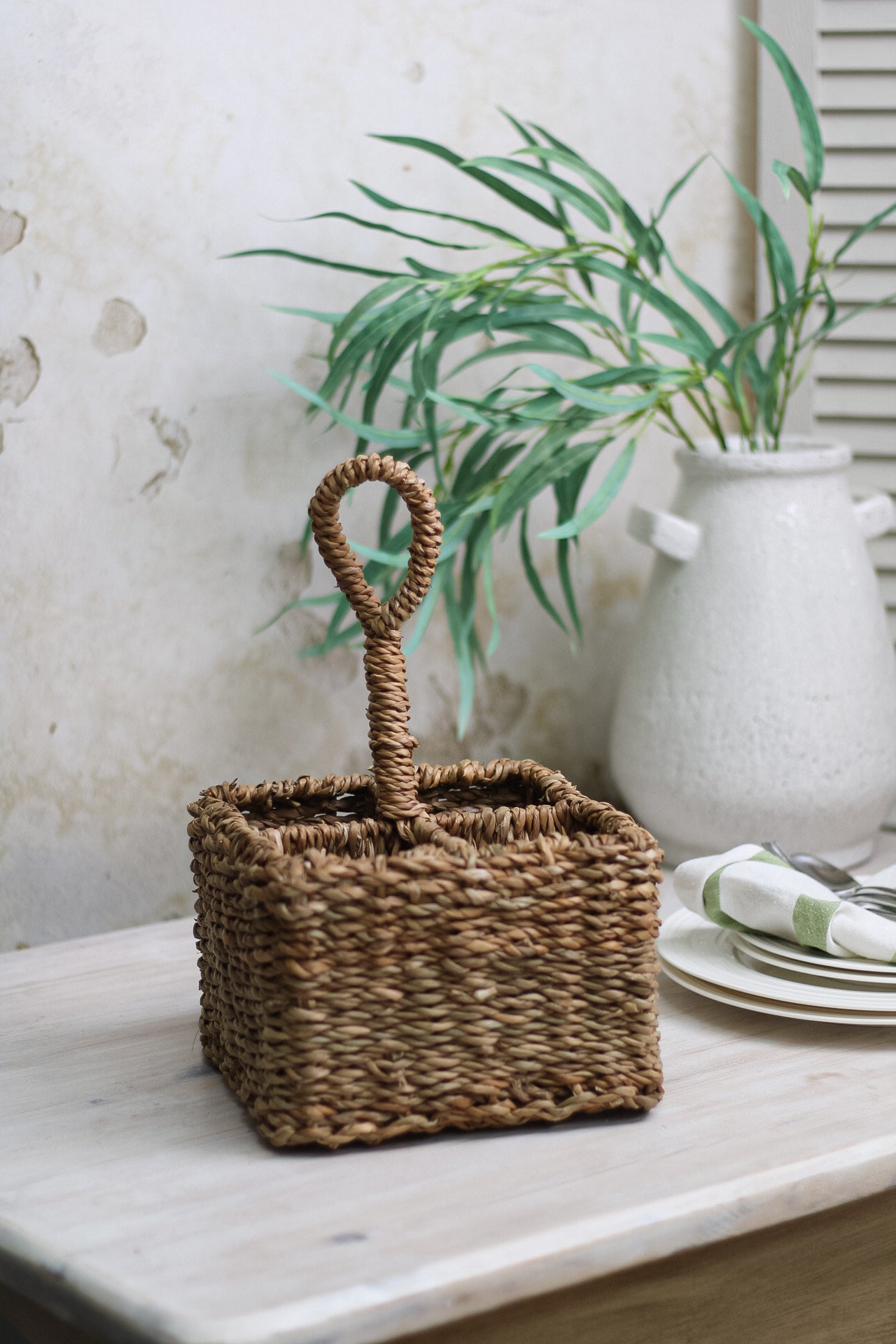 Woven Seagrass Bottle Carrier