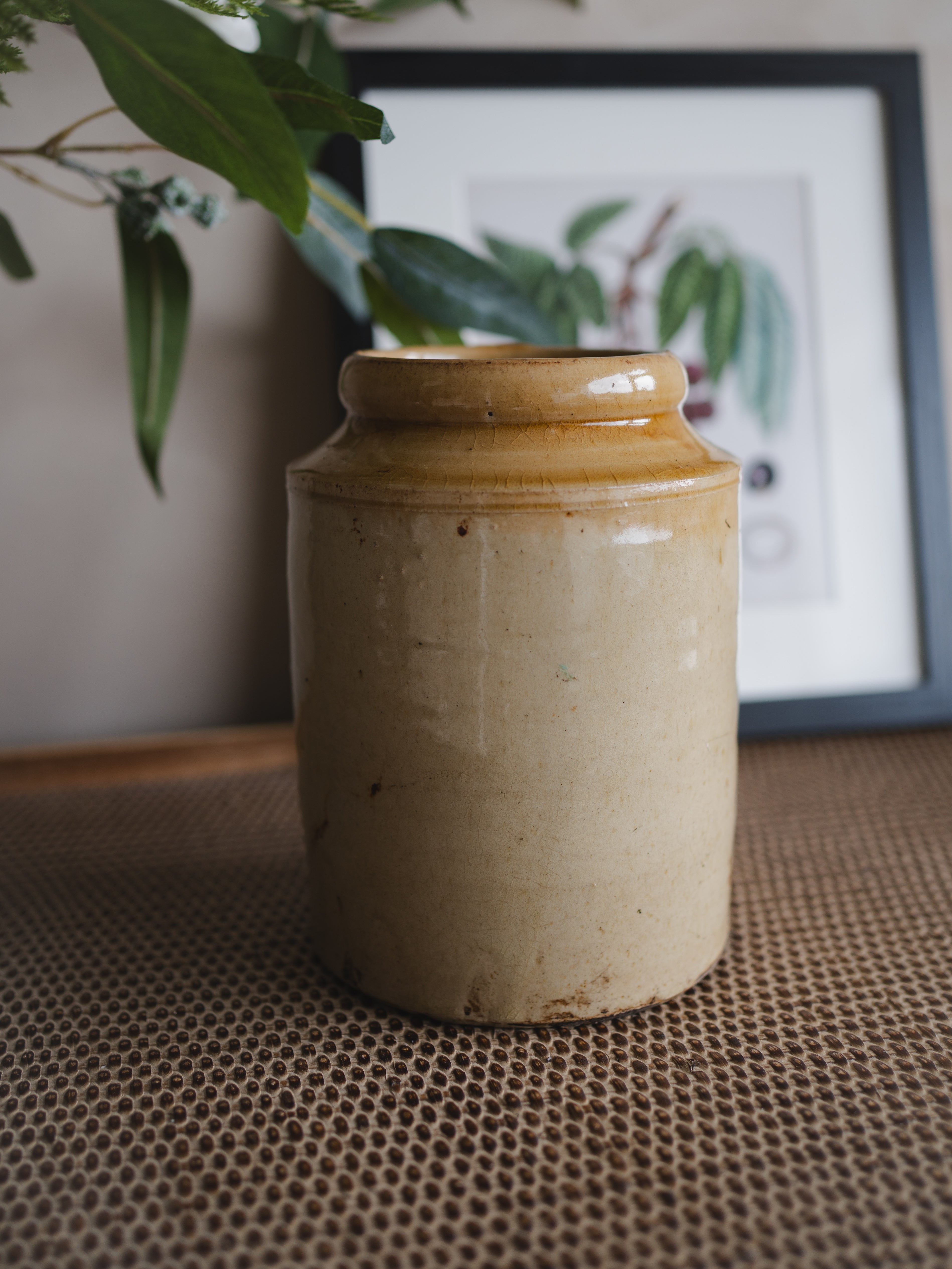 Large Vintage Salt Glazed Pot - Style 1