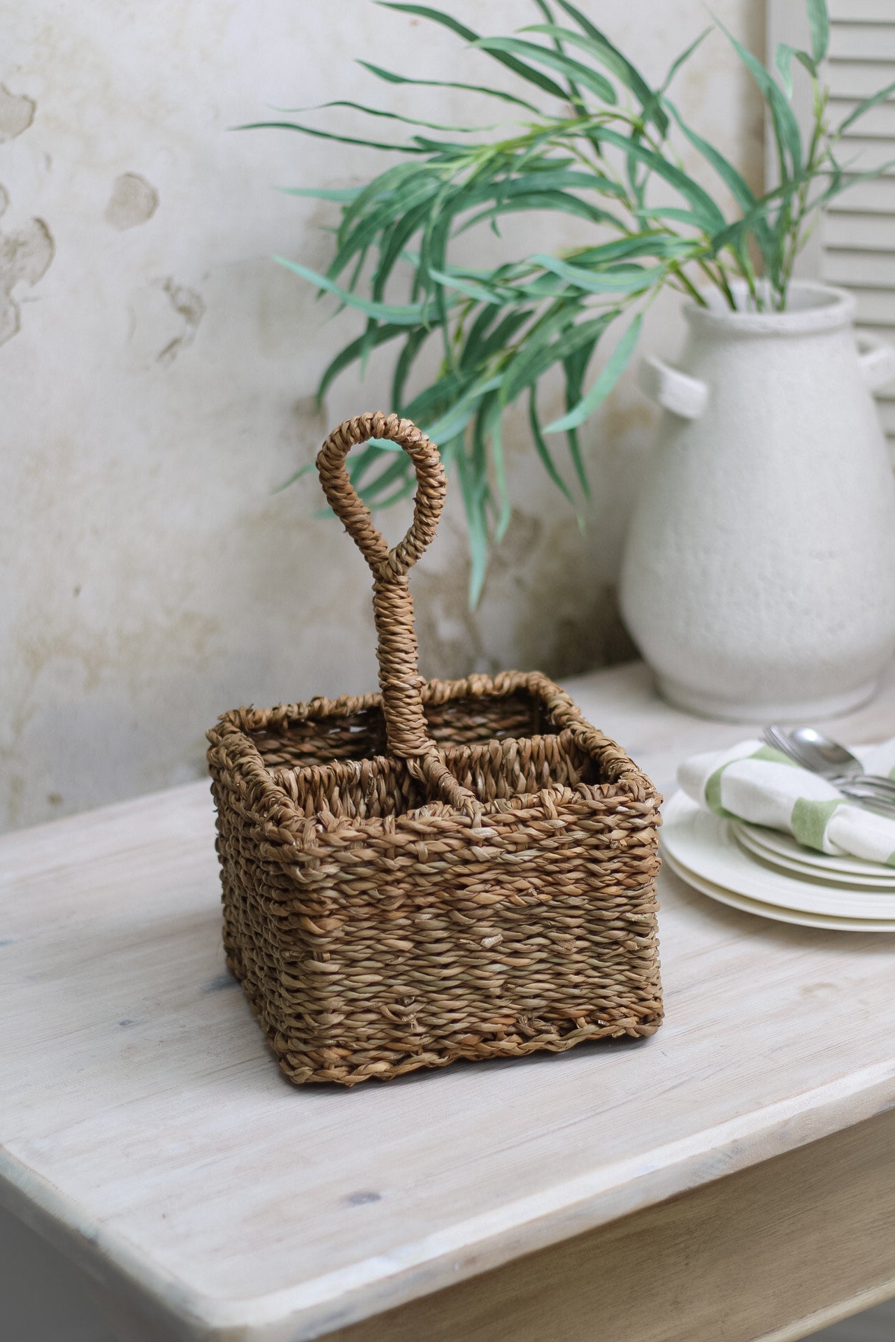 Woven Seagrass Bottle Carrier