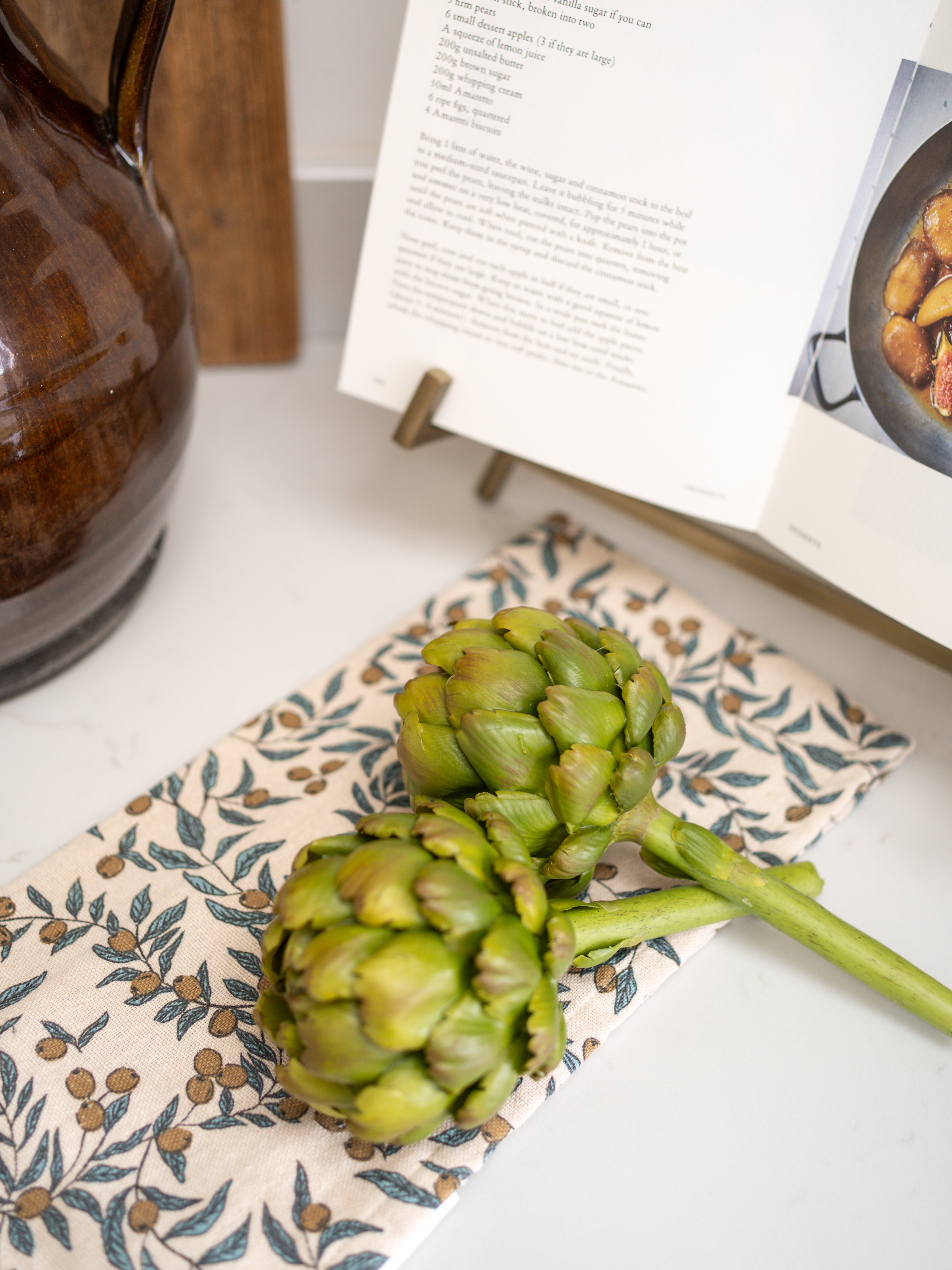 Faux Globe Artichoke with Stem