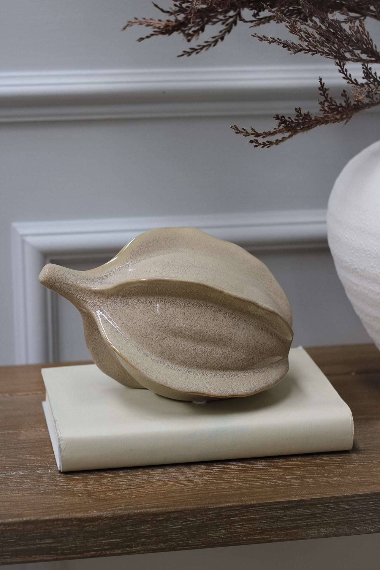 Stone Glazed Ceramic Coco Pod