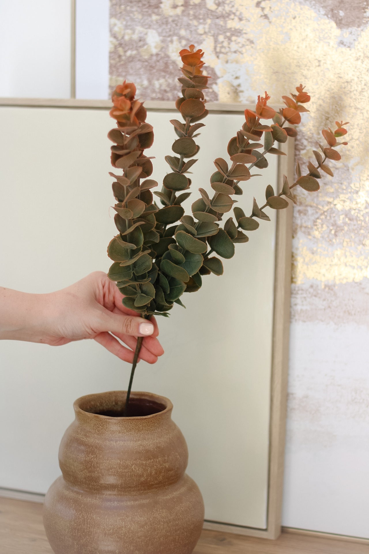 Rustic Deep Burnt Orange Eucalyptus Stem