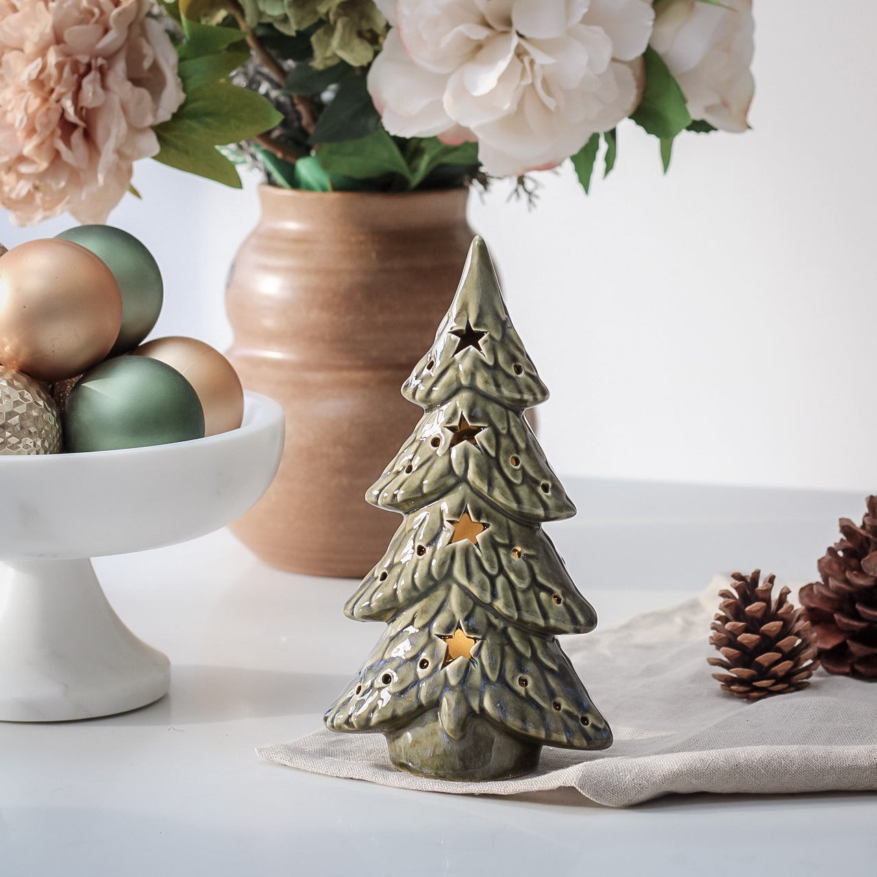 Earthy Ceramic LED Christmas Tree