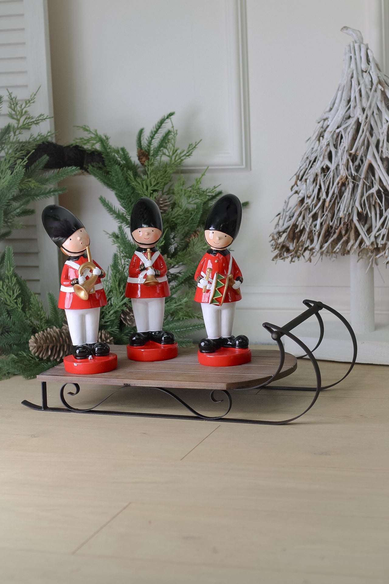 Rustic Wooden Sledge Decoration