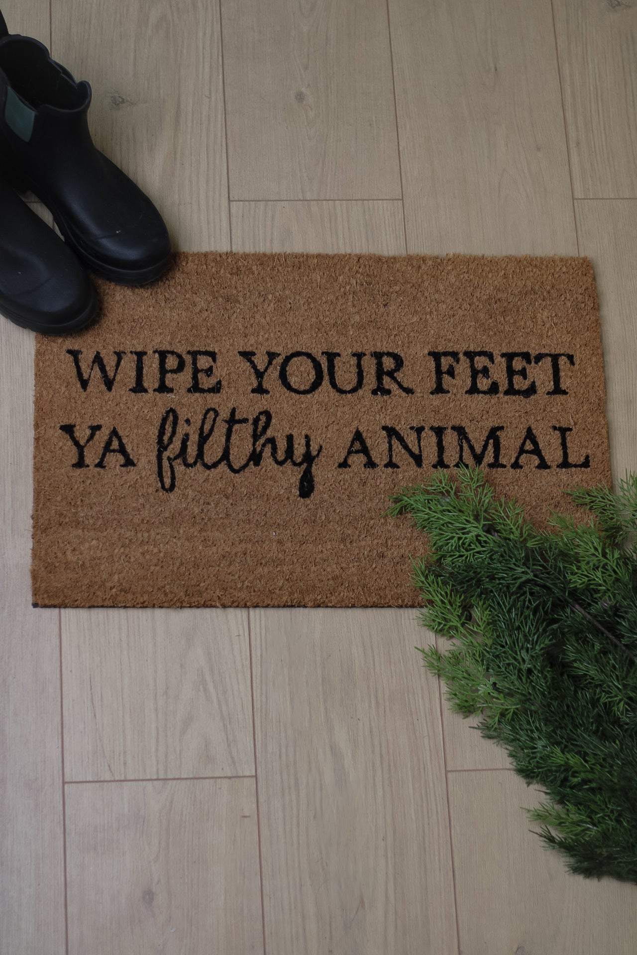 Wipe Your Feet Ya Filthy Animal Festive Doormat