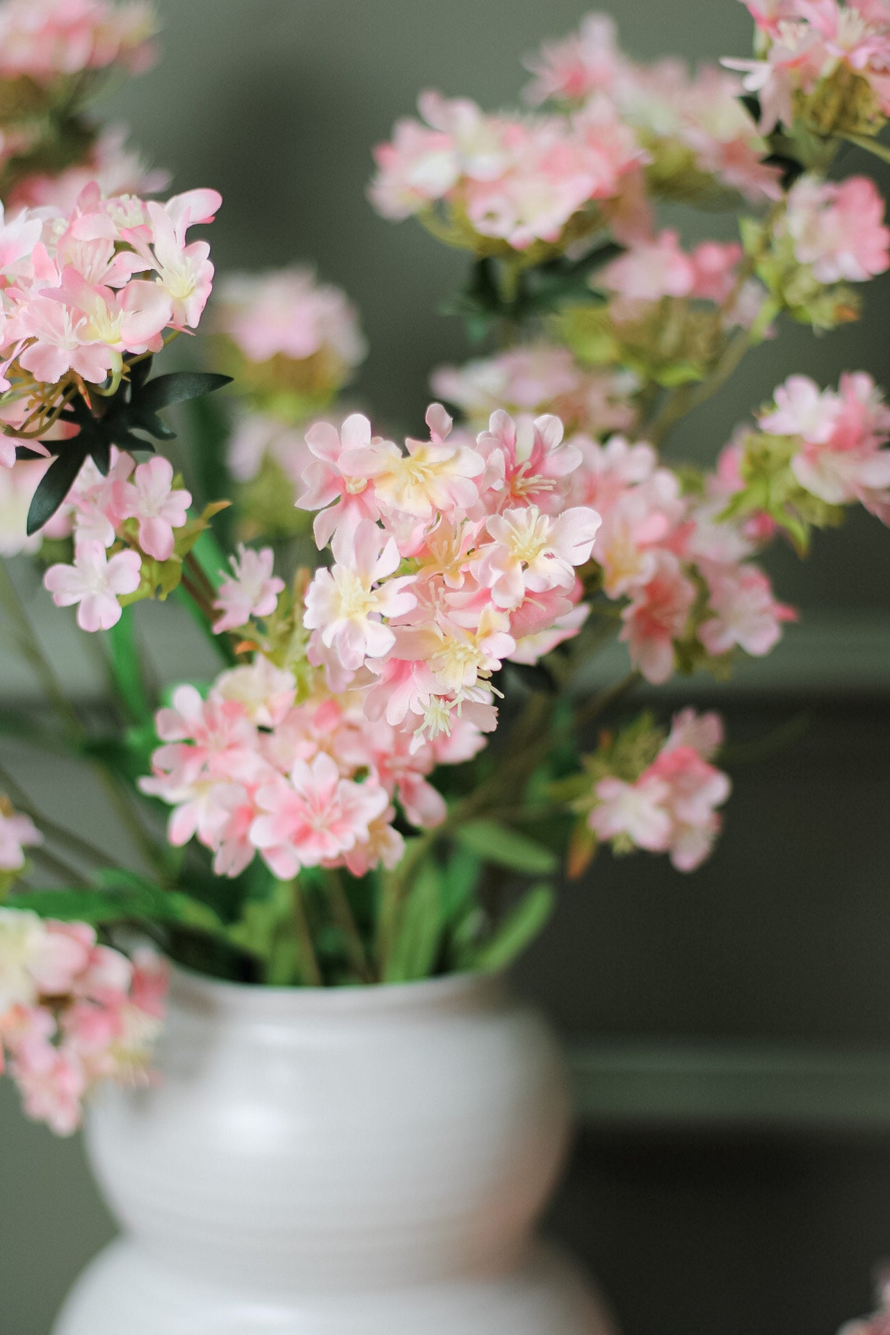 Faux Pink Mini Wild Flower Spray