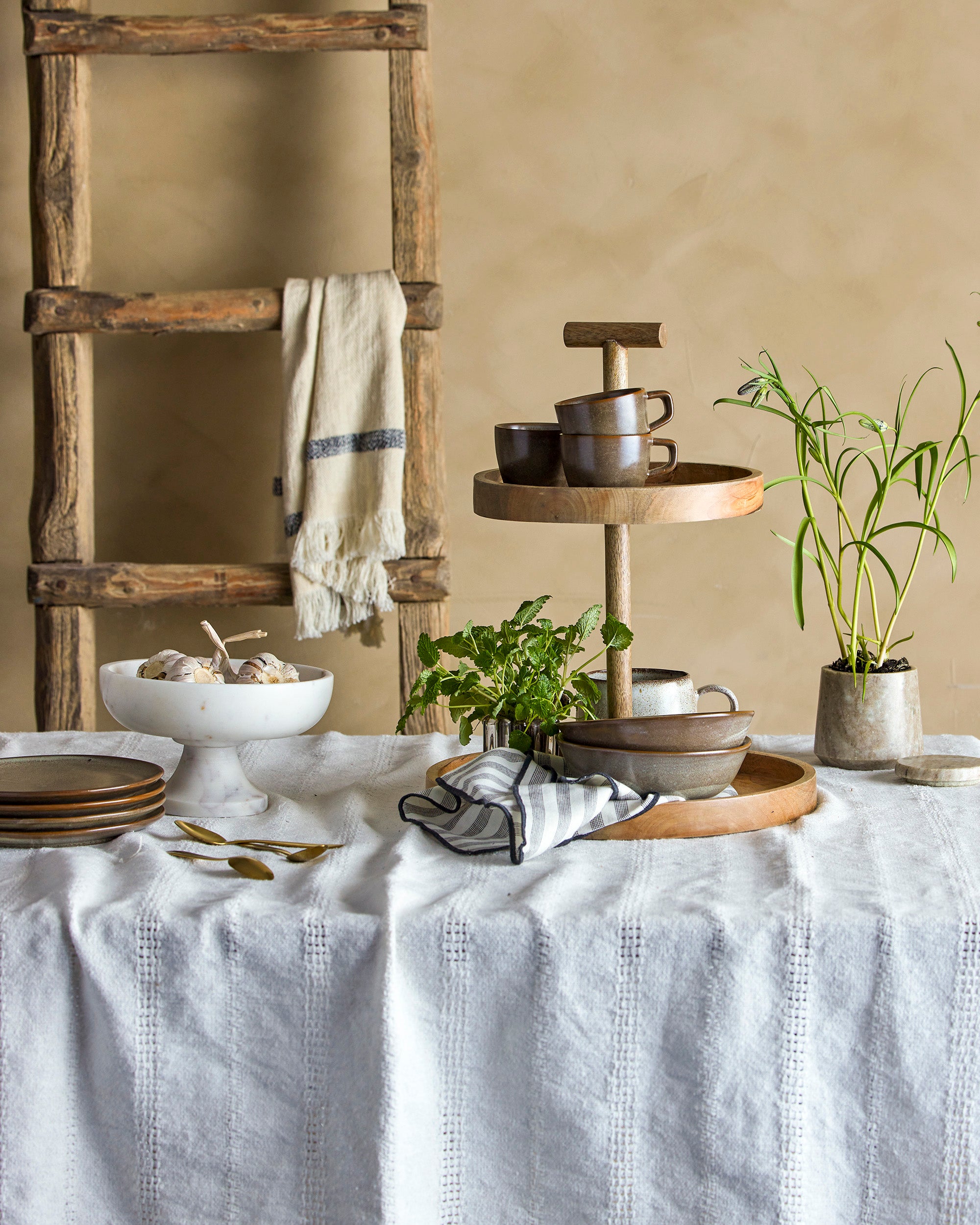 Marble Pedestal Bowl