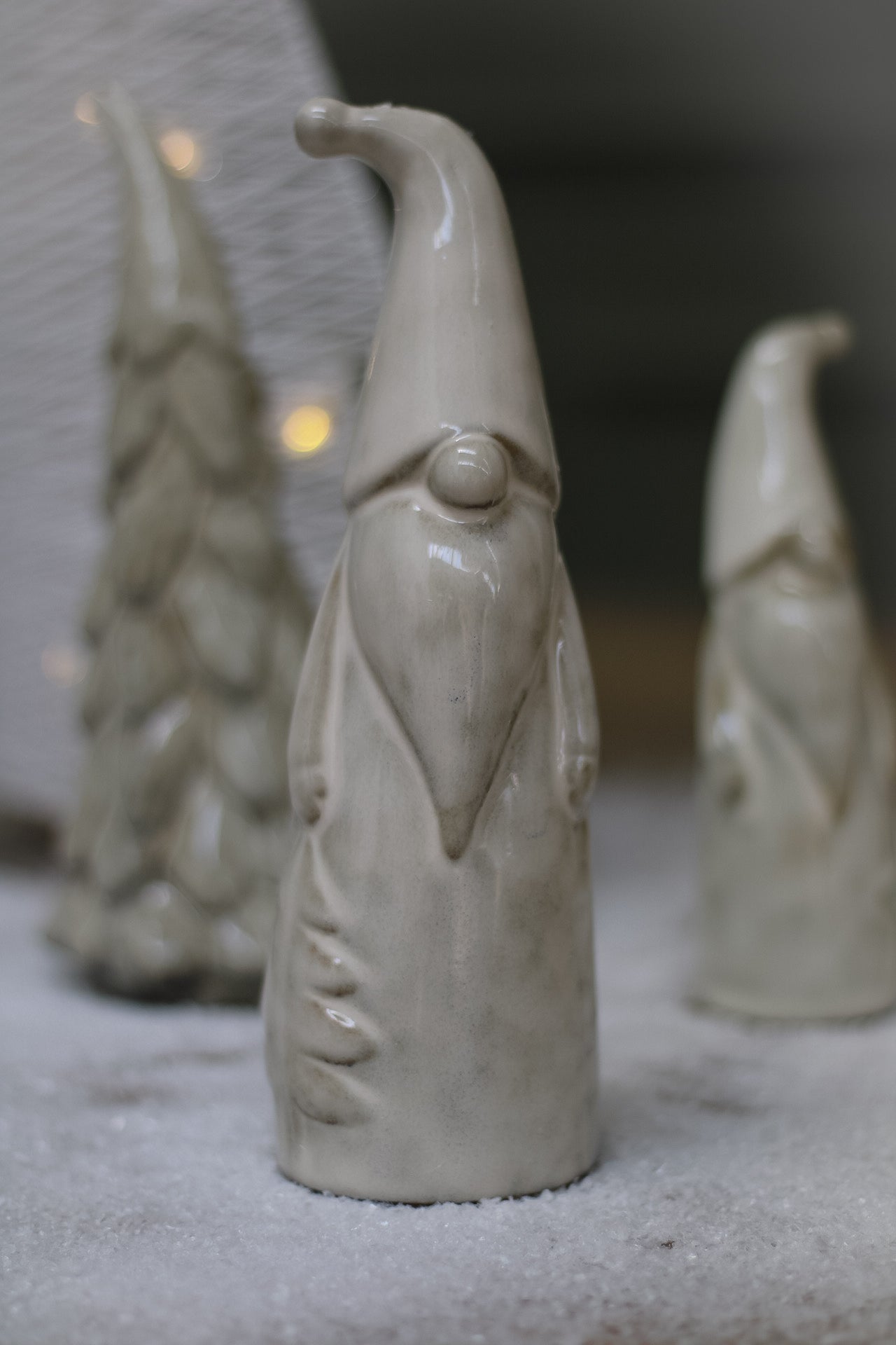 Glazed Ceramic Santa Gonk