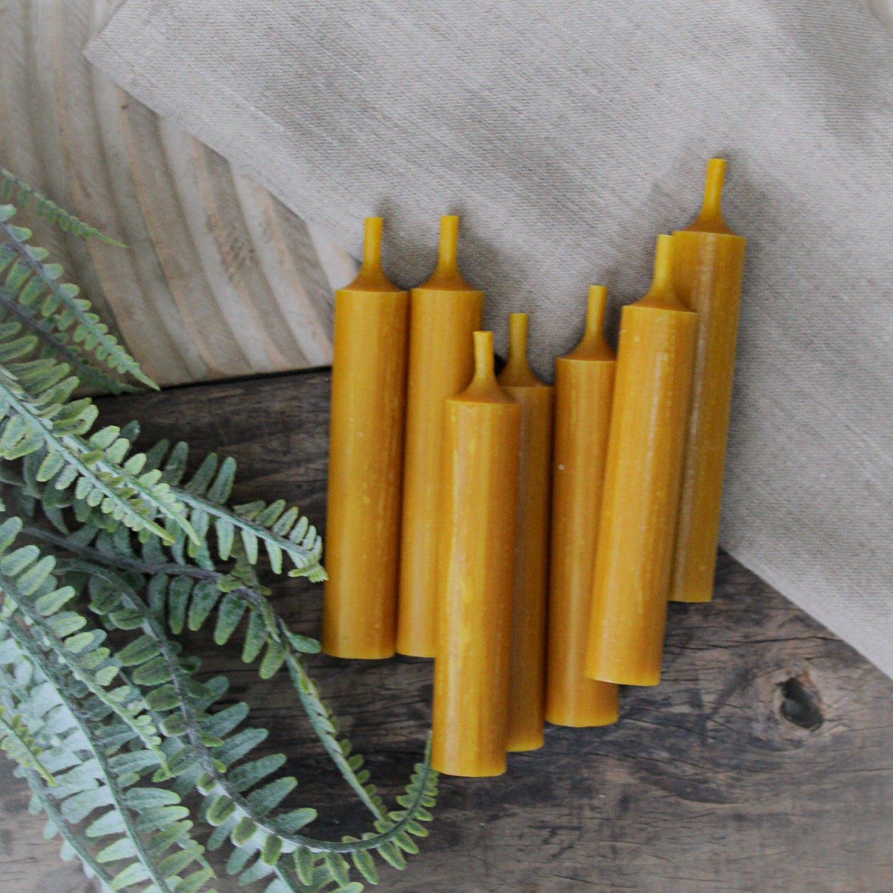 Mustard Dinner Candles | Bundle of 7