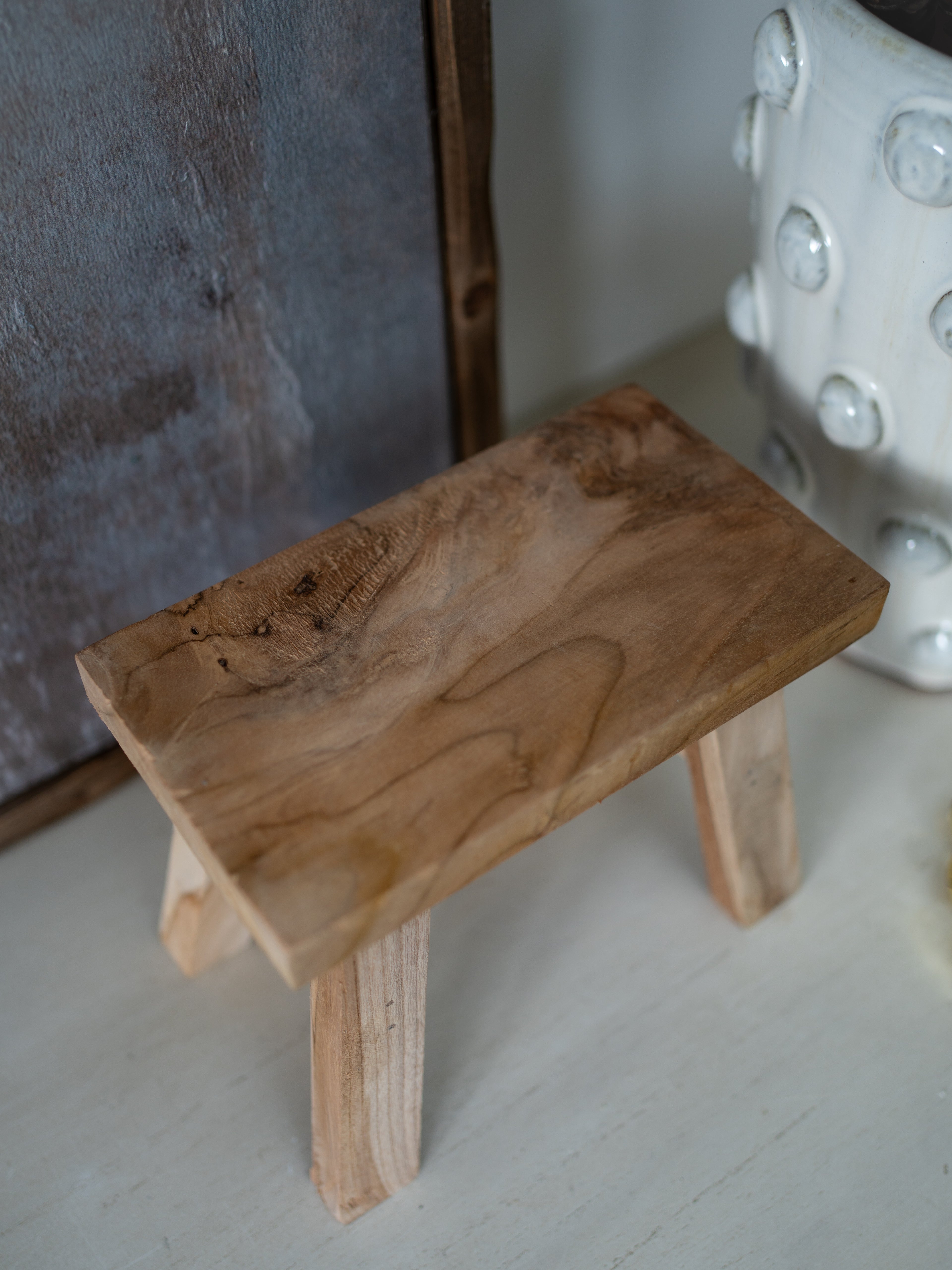 Decorative Teak Wood Styling Stool