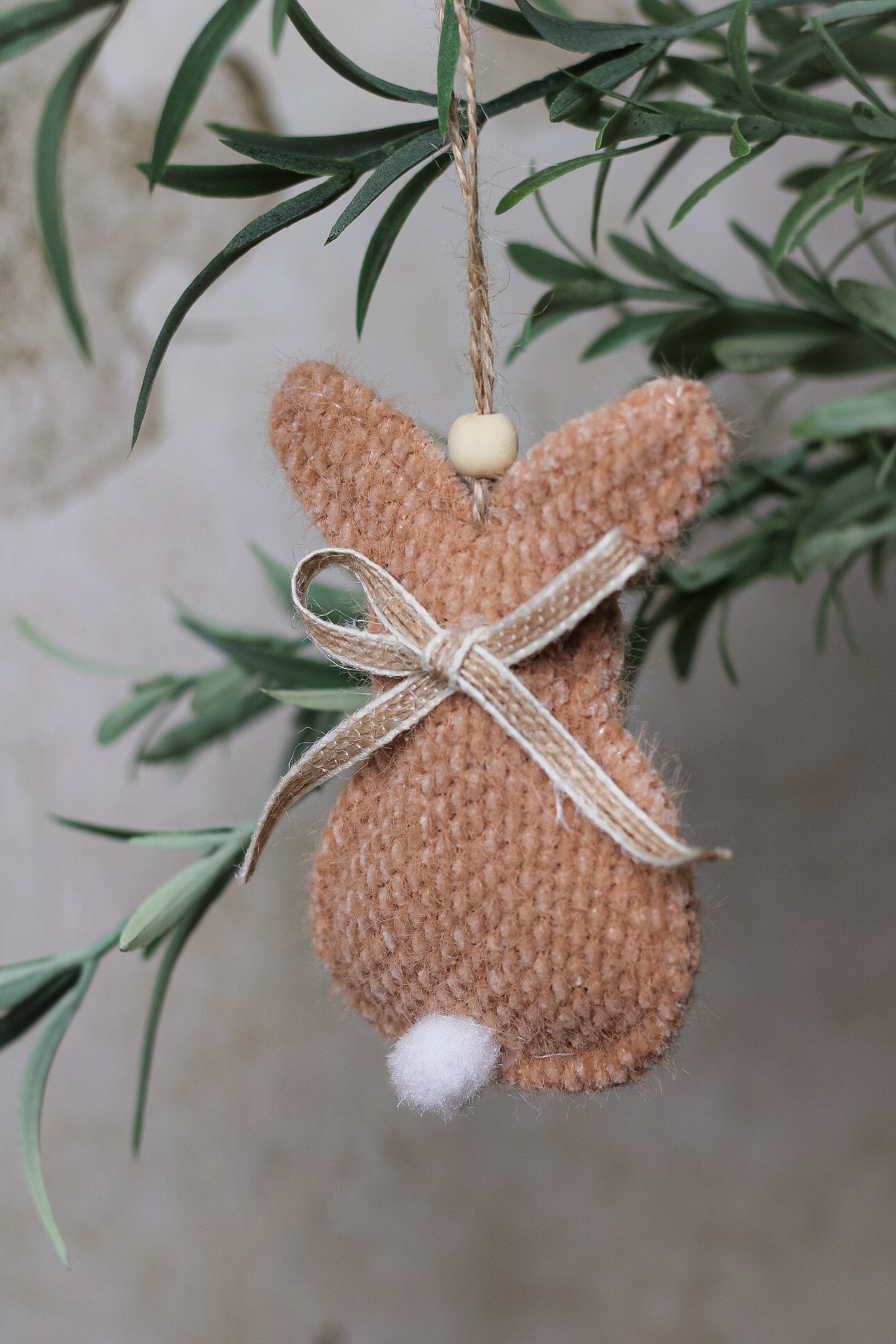 Neutral Bunny Hangers with Bows | Set of 3