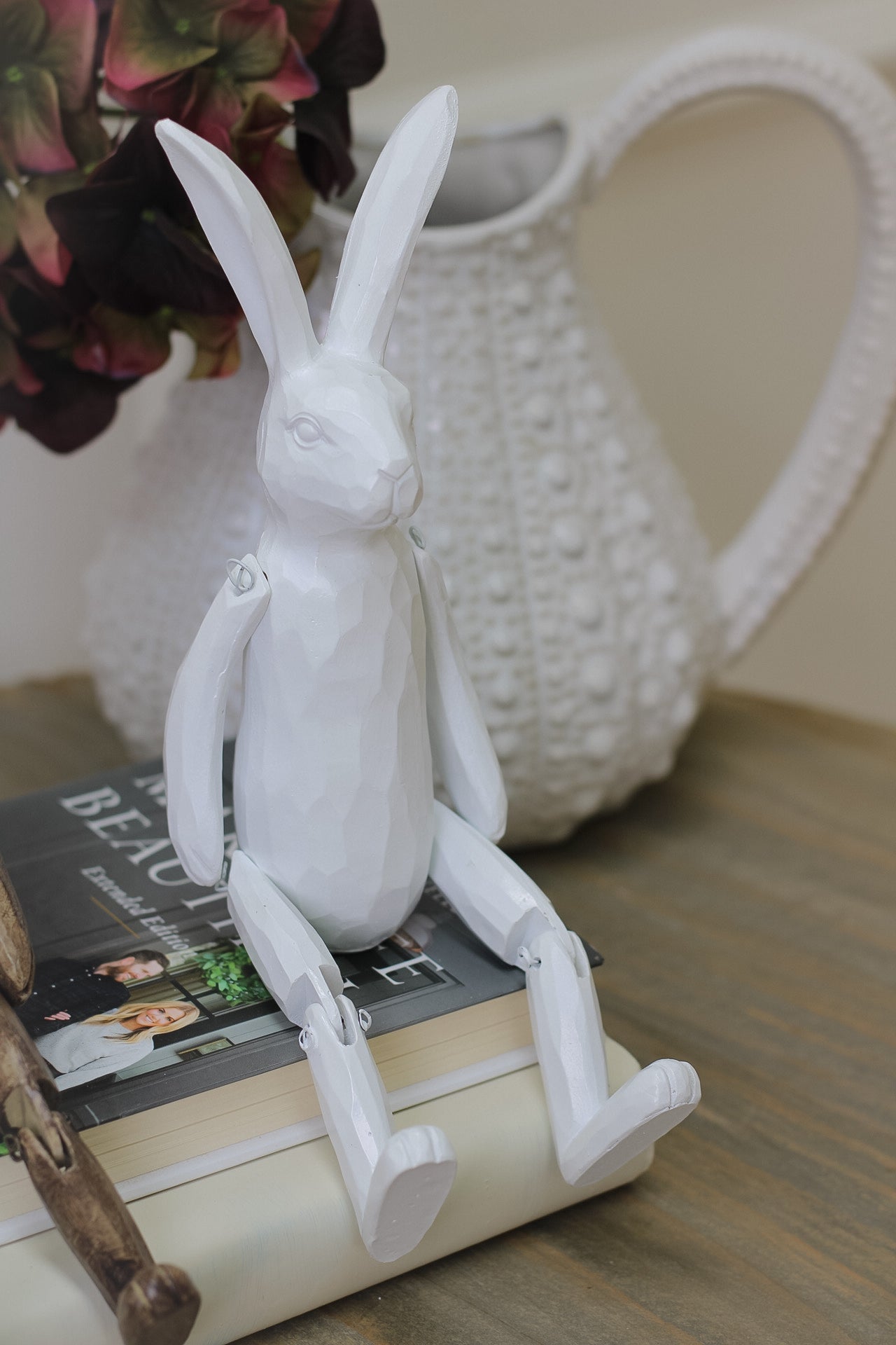 Wooden Seated Rabbit Ornament