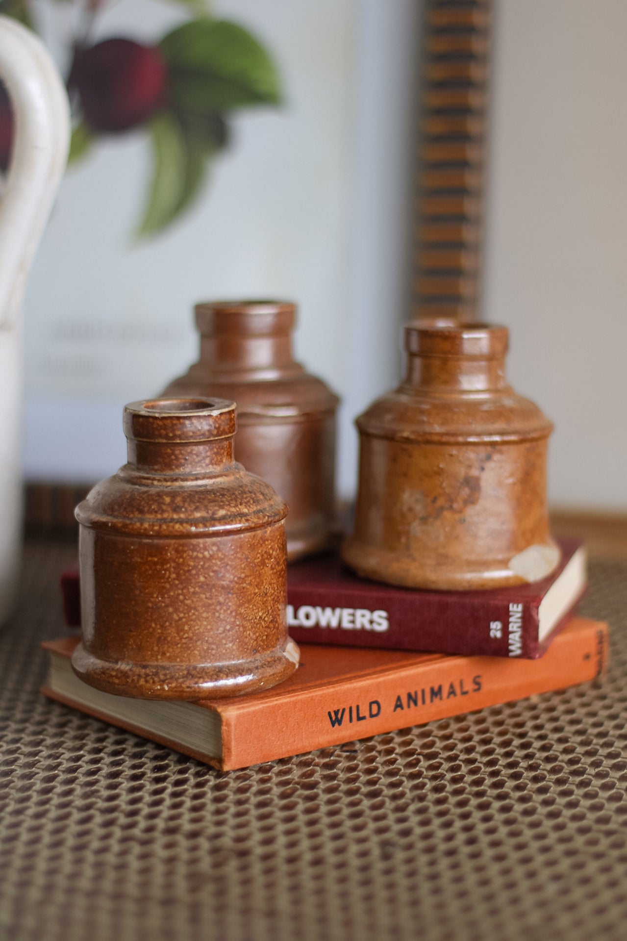 Vintage Antique Brown Ink Pot