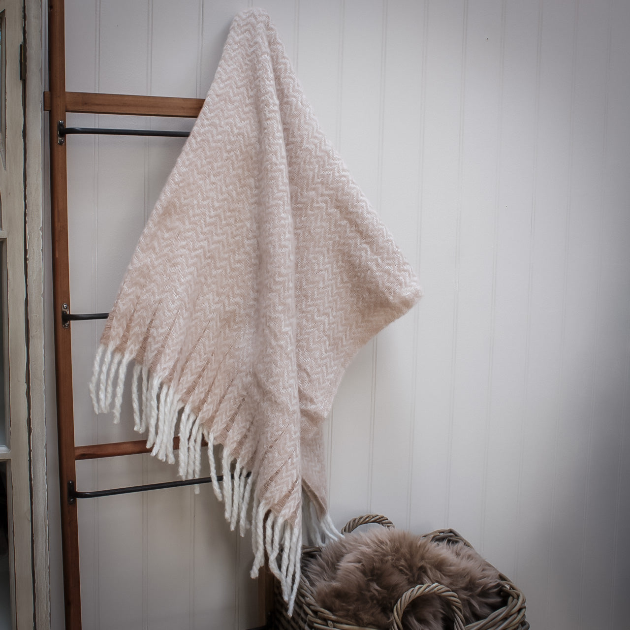 Blush Chevron Throw
