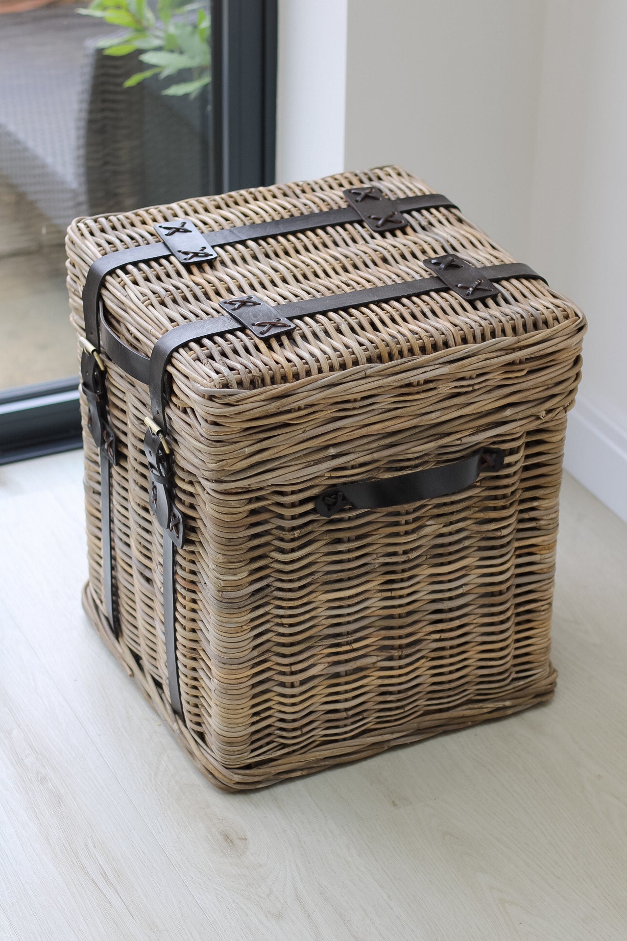 wicker side table