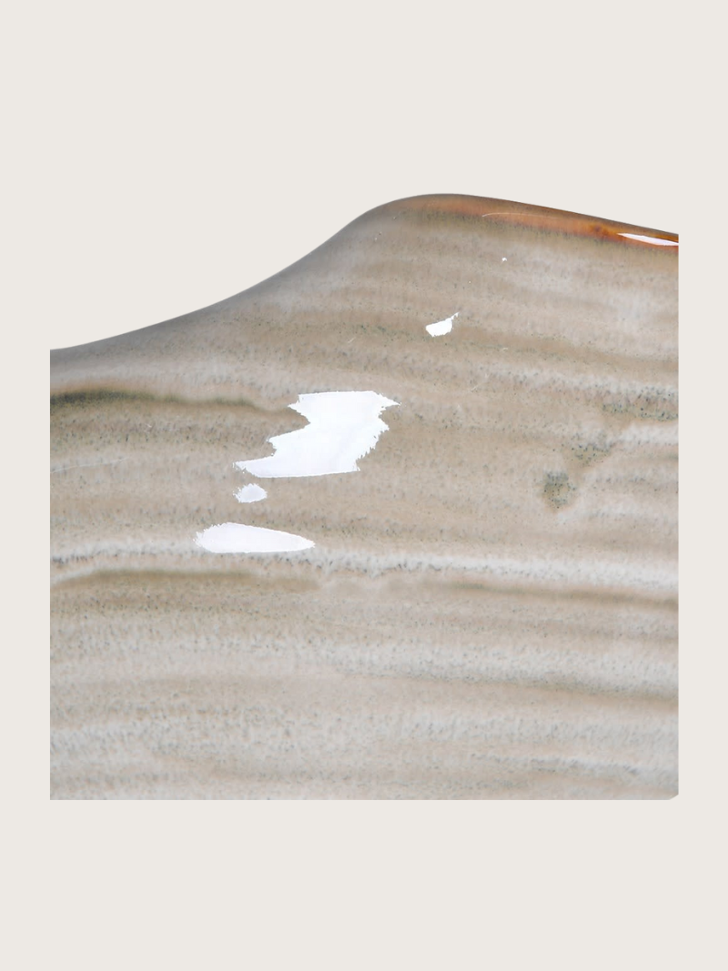 Beige Melted Effect Decorative Bowl