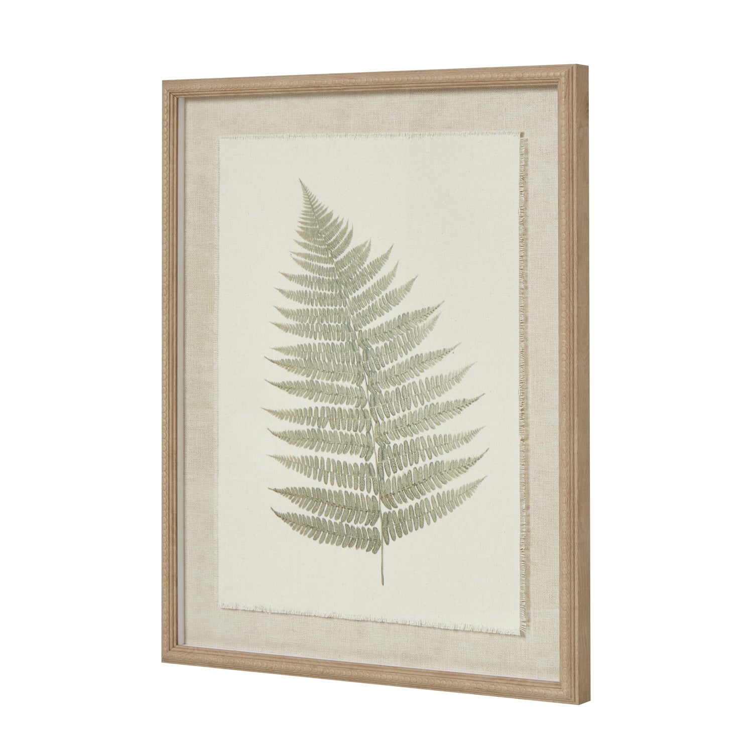 Bracken Wall Art in Natural Beaded Frame
