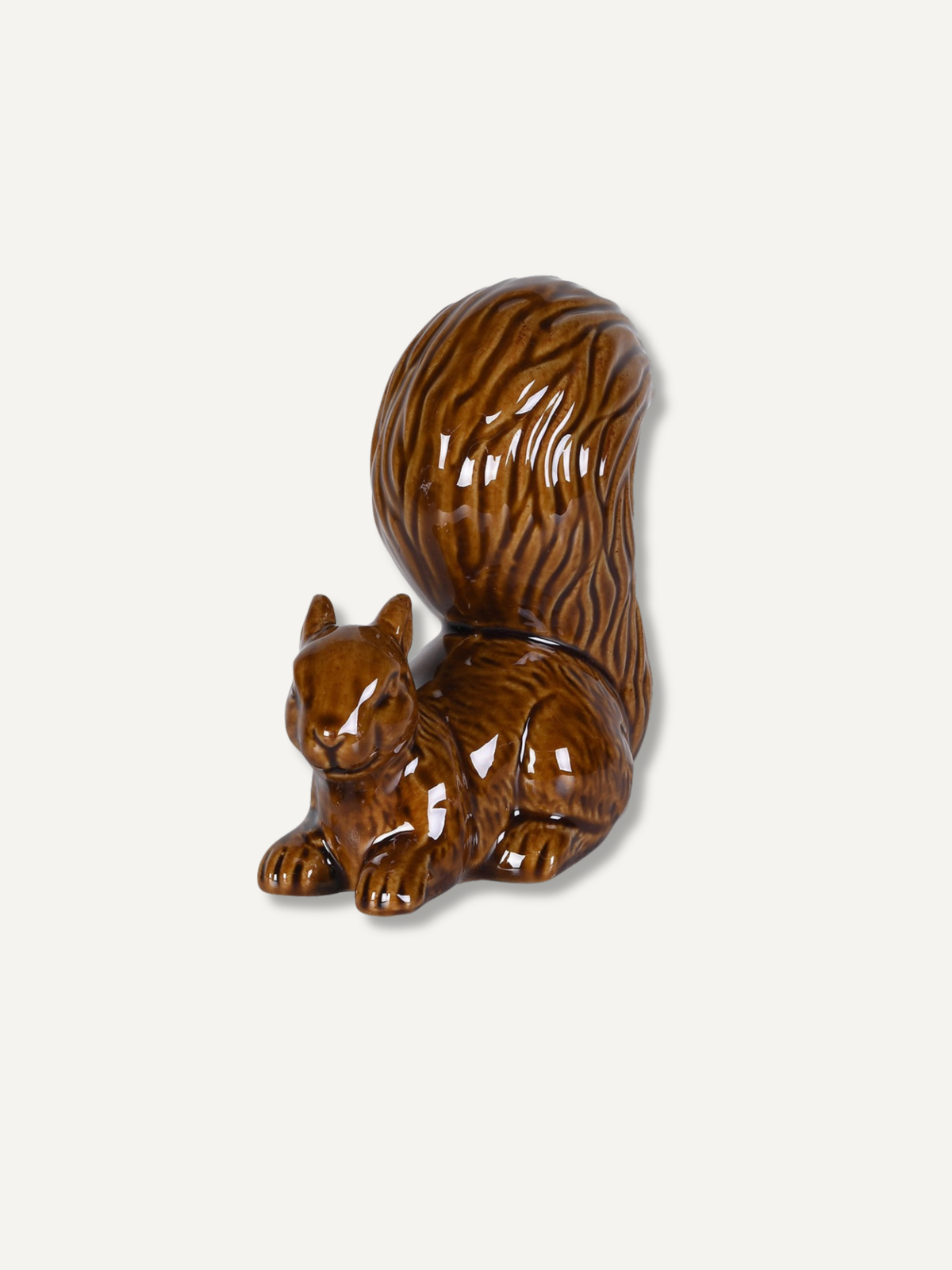 Brown Ceramic Squirrel Ornament