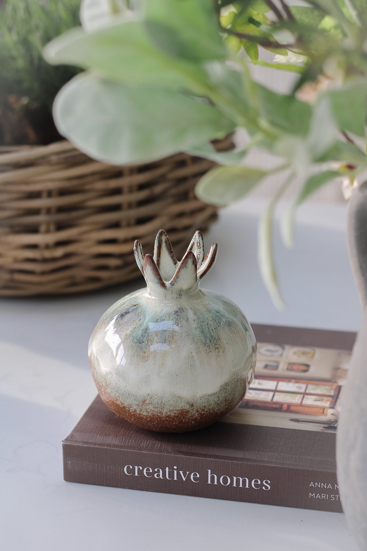 Brown Ombre Pomegranate Vase