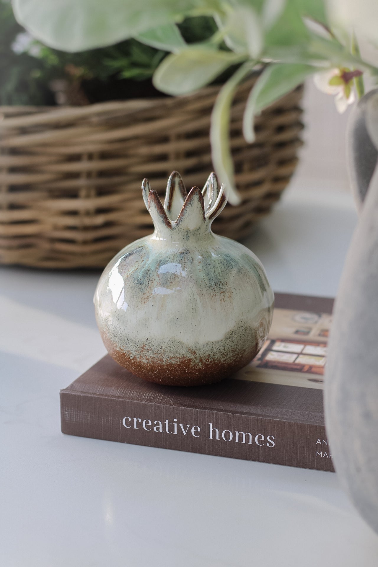 Brown Ombre Pomegranate Vase
