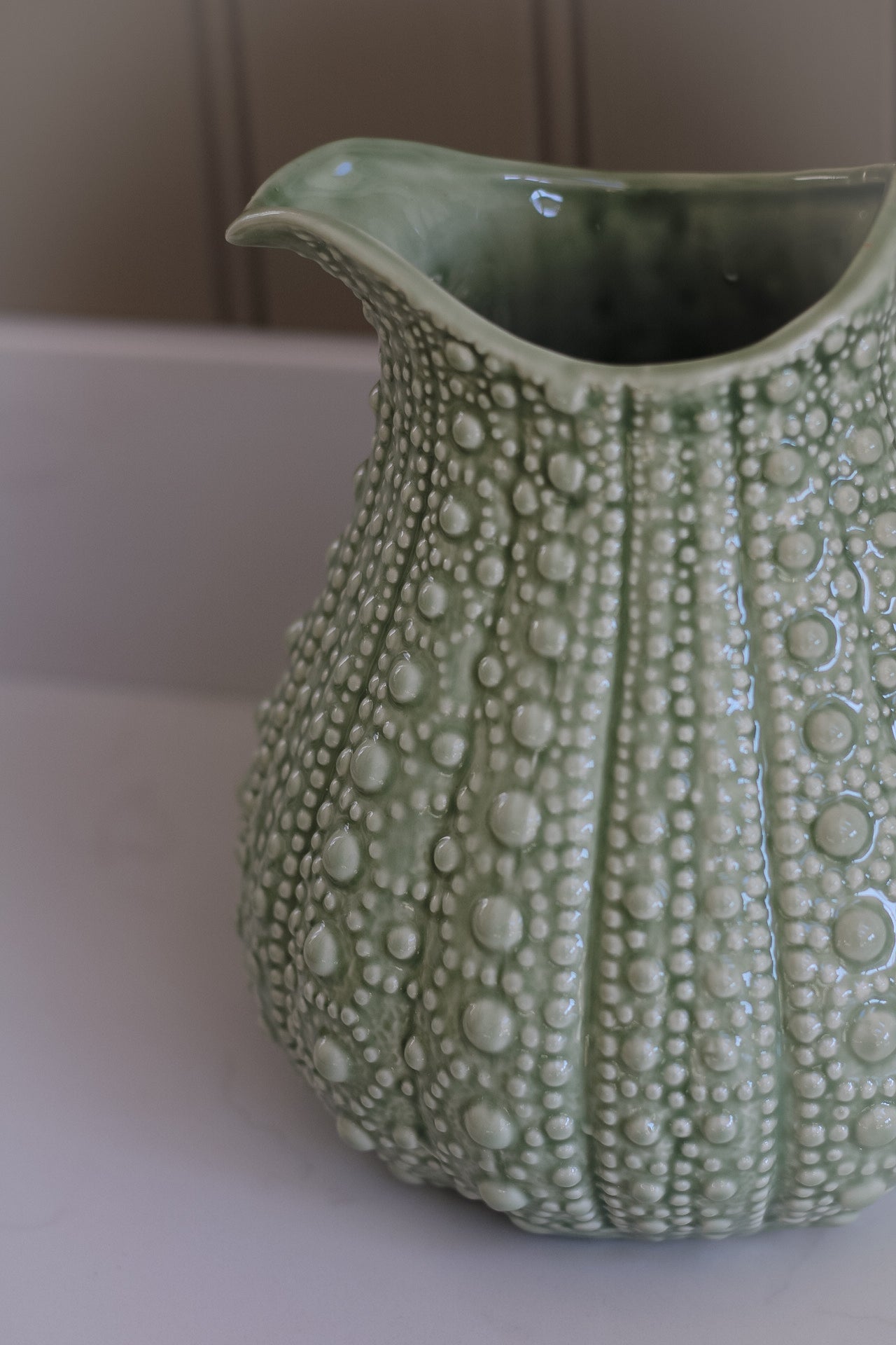 Sage Porcelain Urchin Jug 008