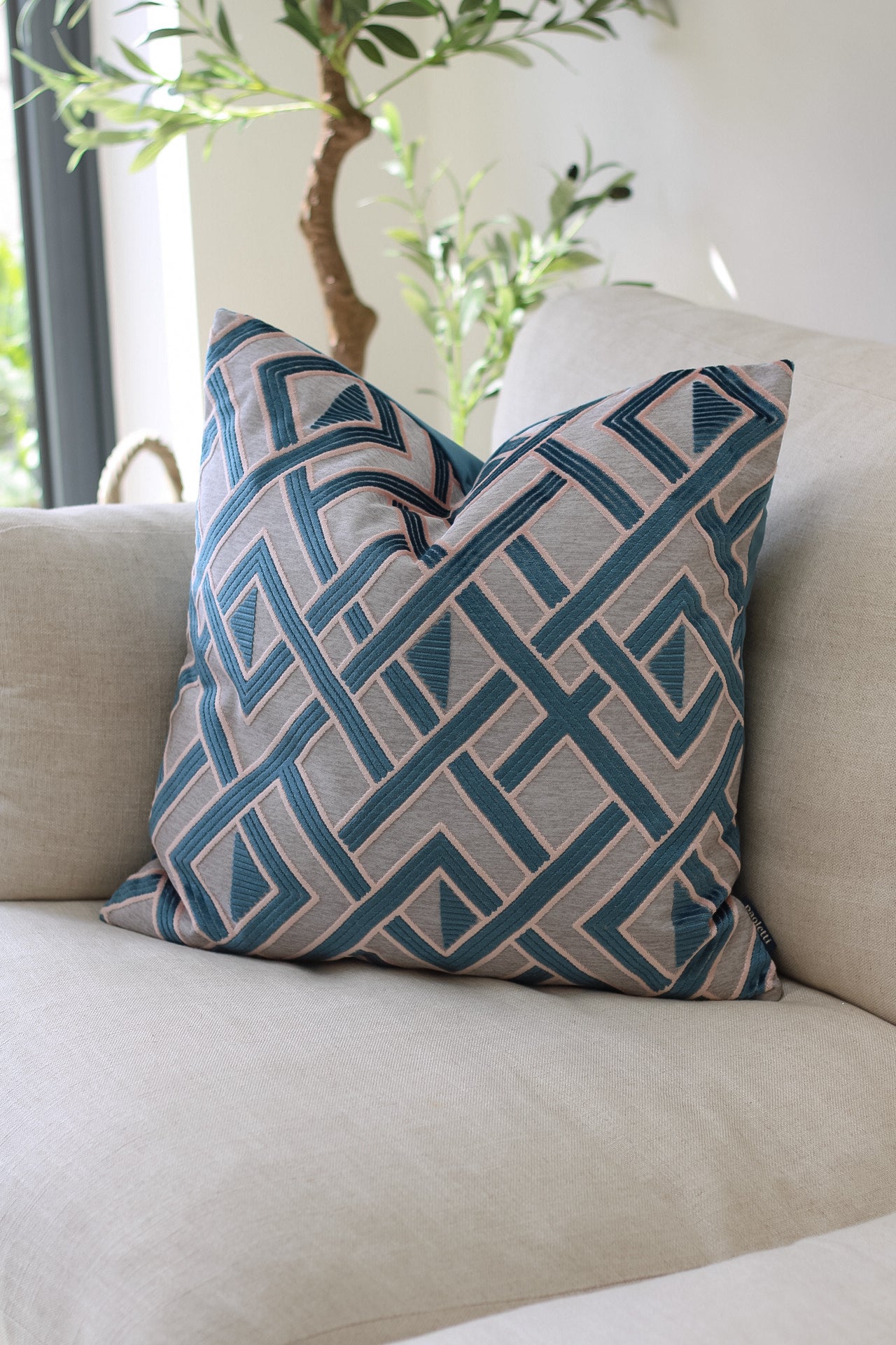 Melrose Smoke & Rose Cushion