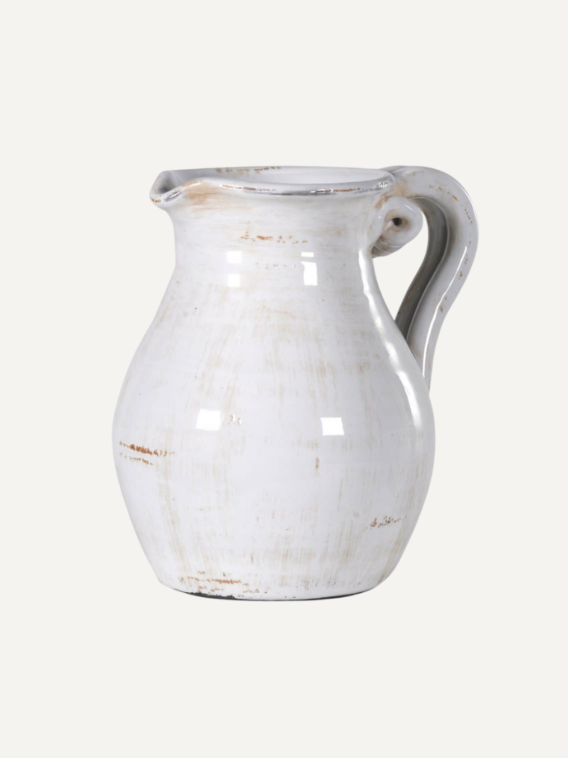 Chelford distressed off-white ceramic jug