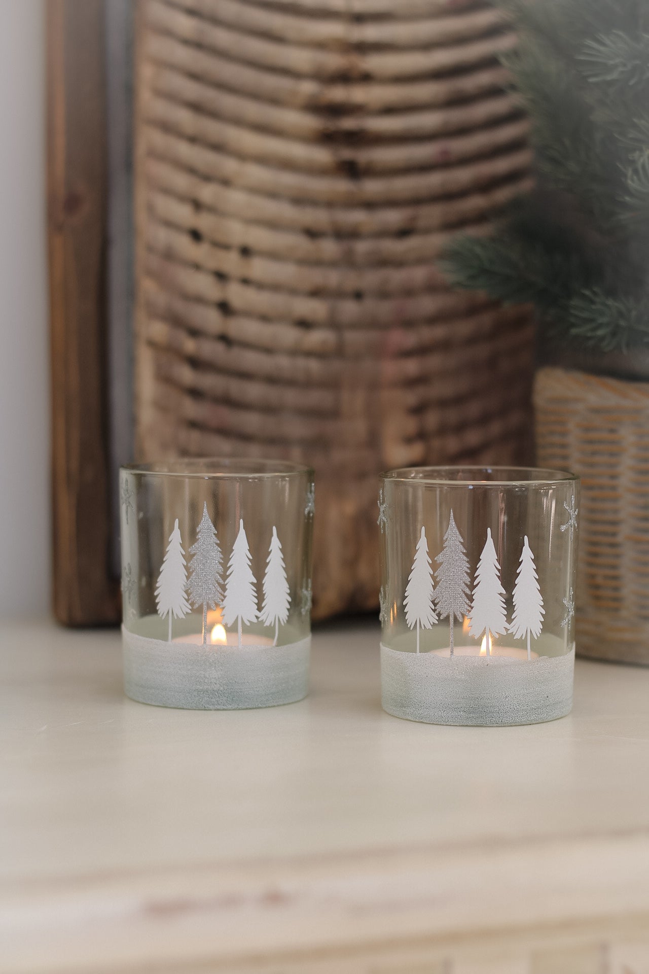 Christmas Tree Glass Votives 001