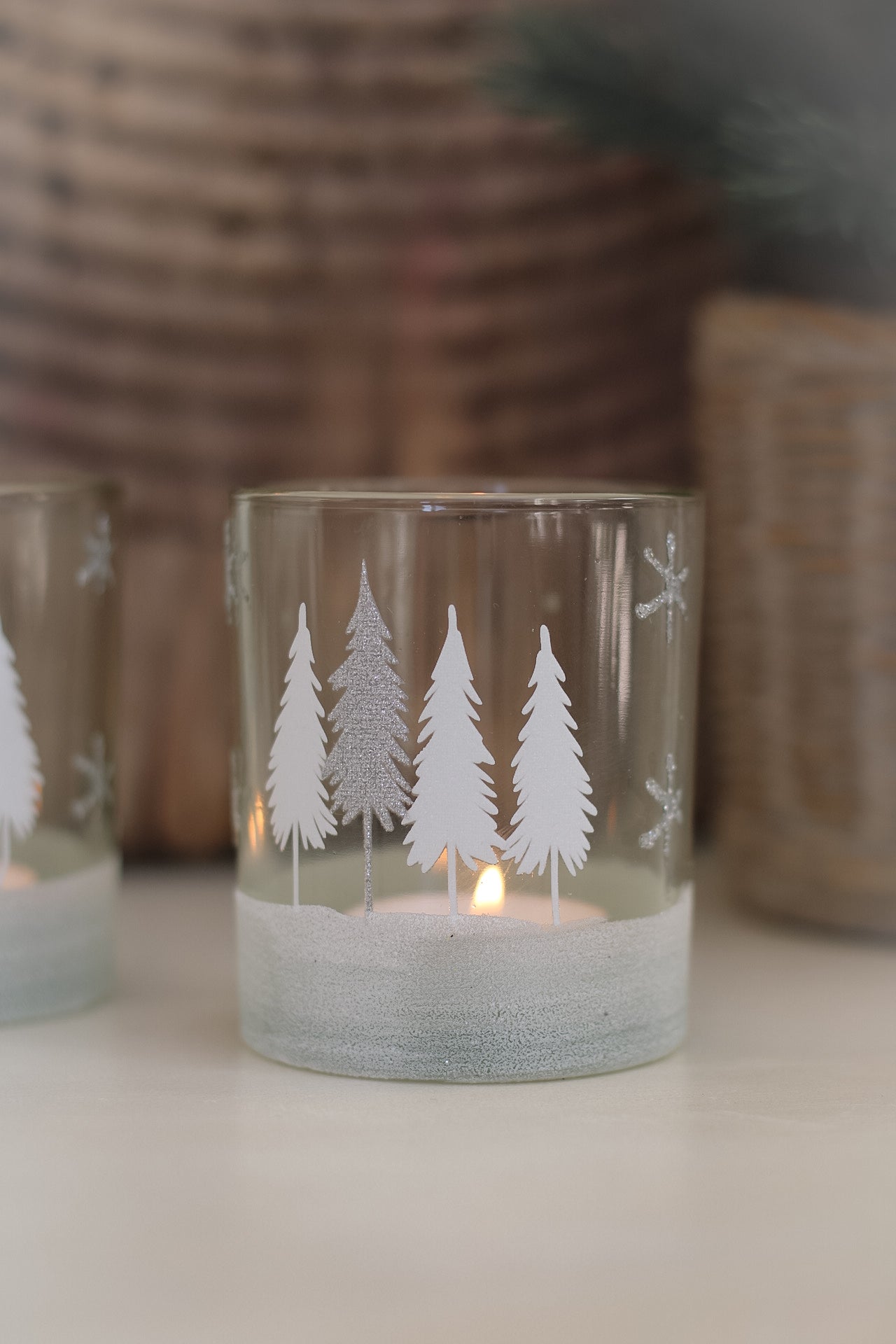 Christmas Tree Glass Votives 002