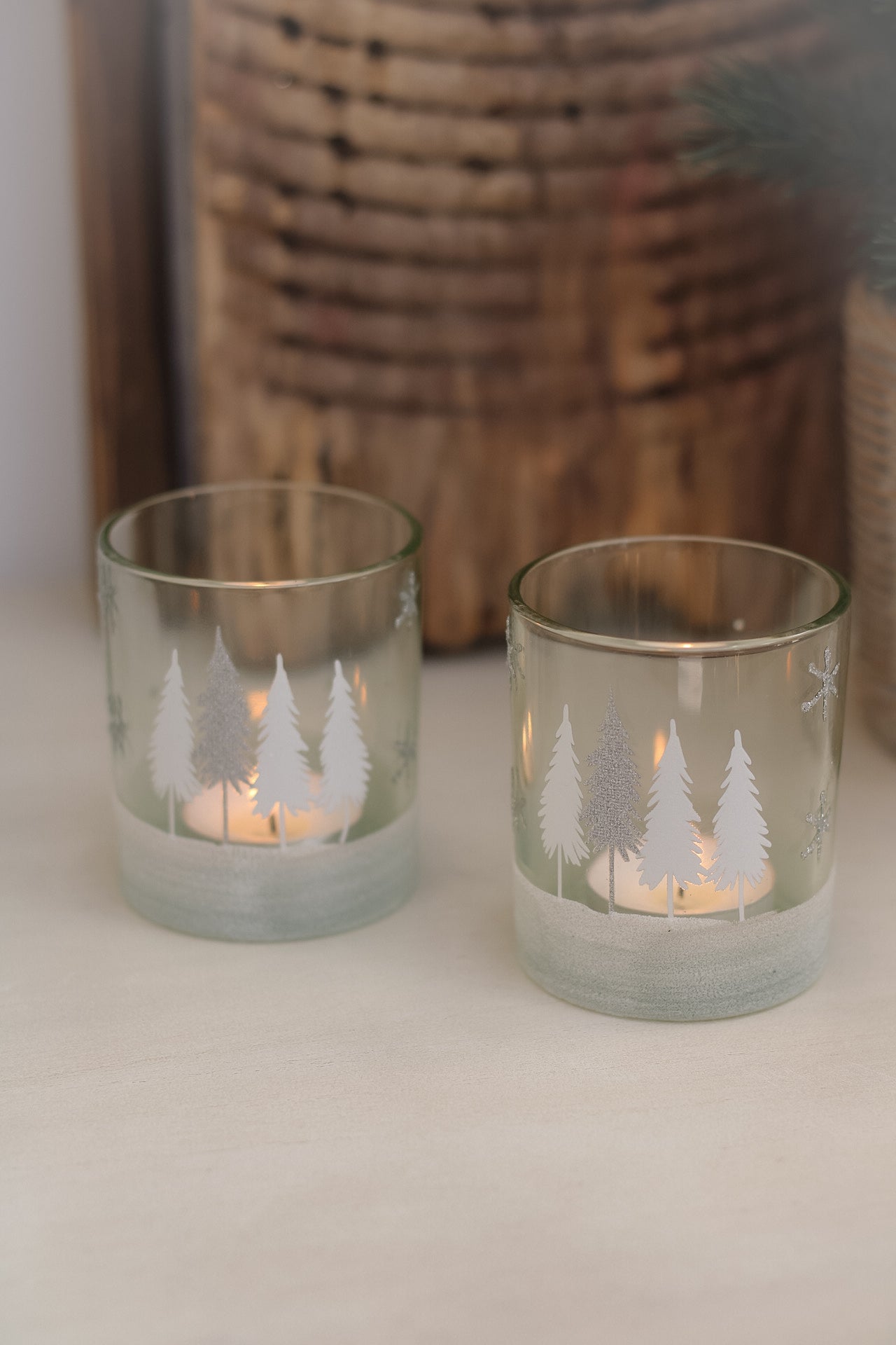 Christmas Tree Glass Votives 003