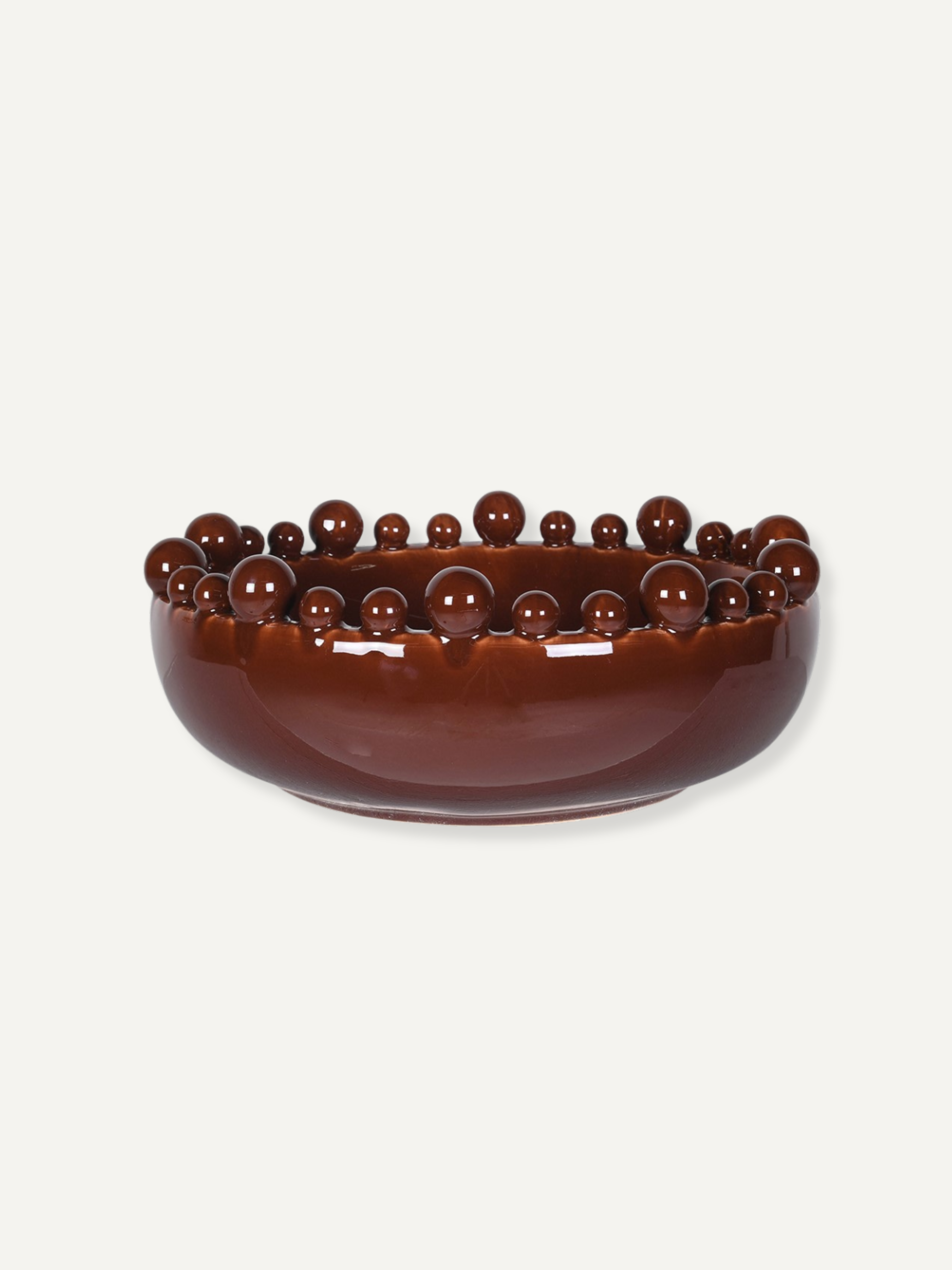 Coco Brown Bobble Edged Bowl