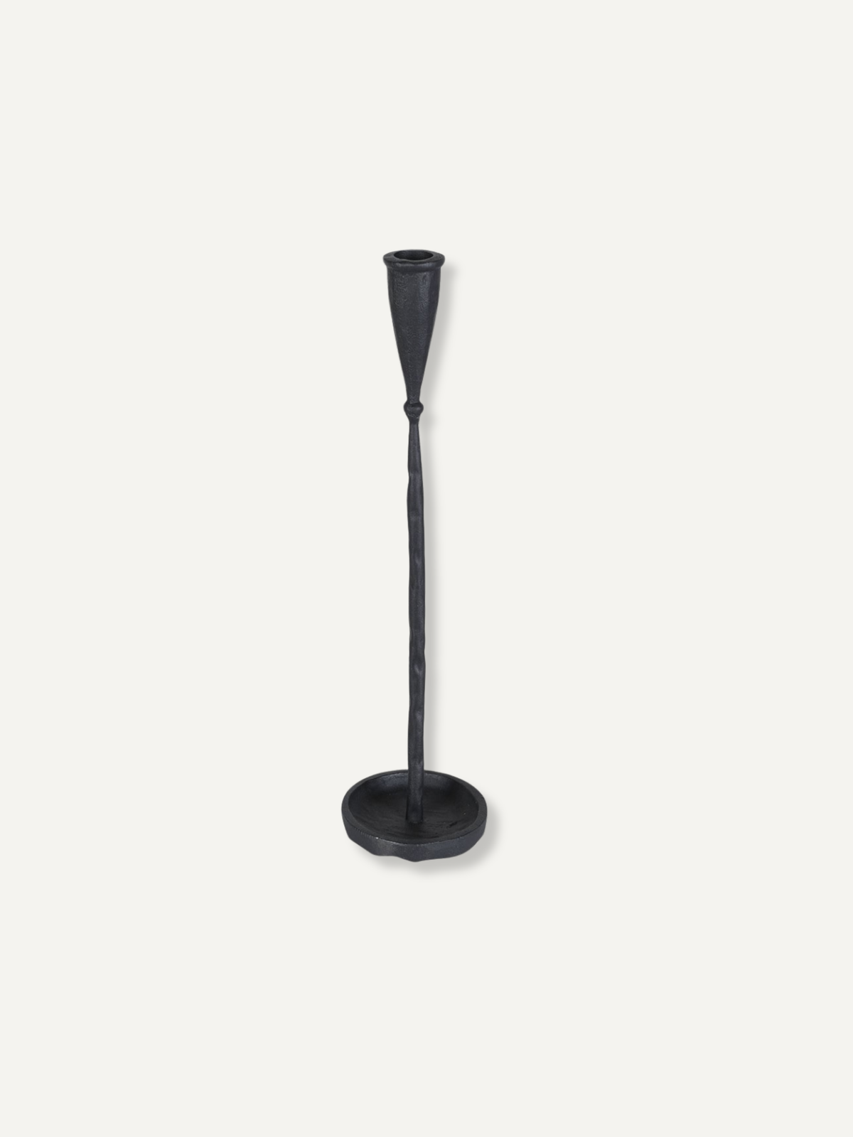 Pair of Onyx Metal Candlesticks