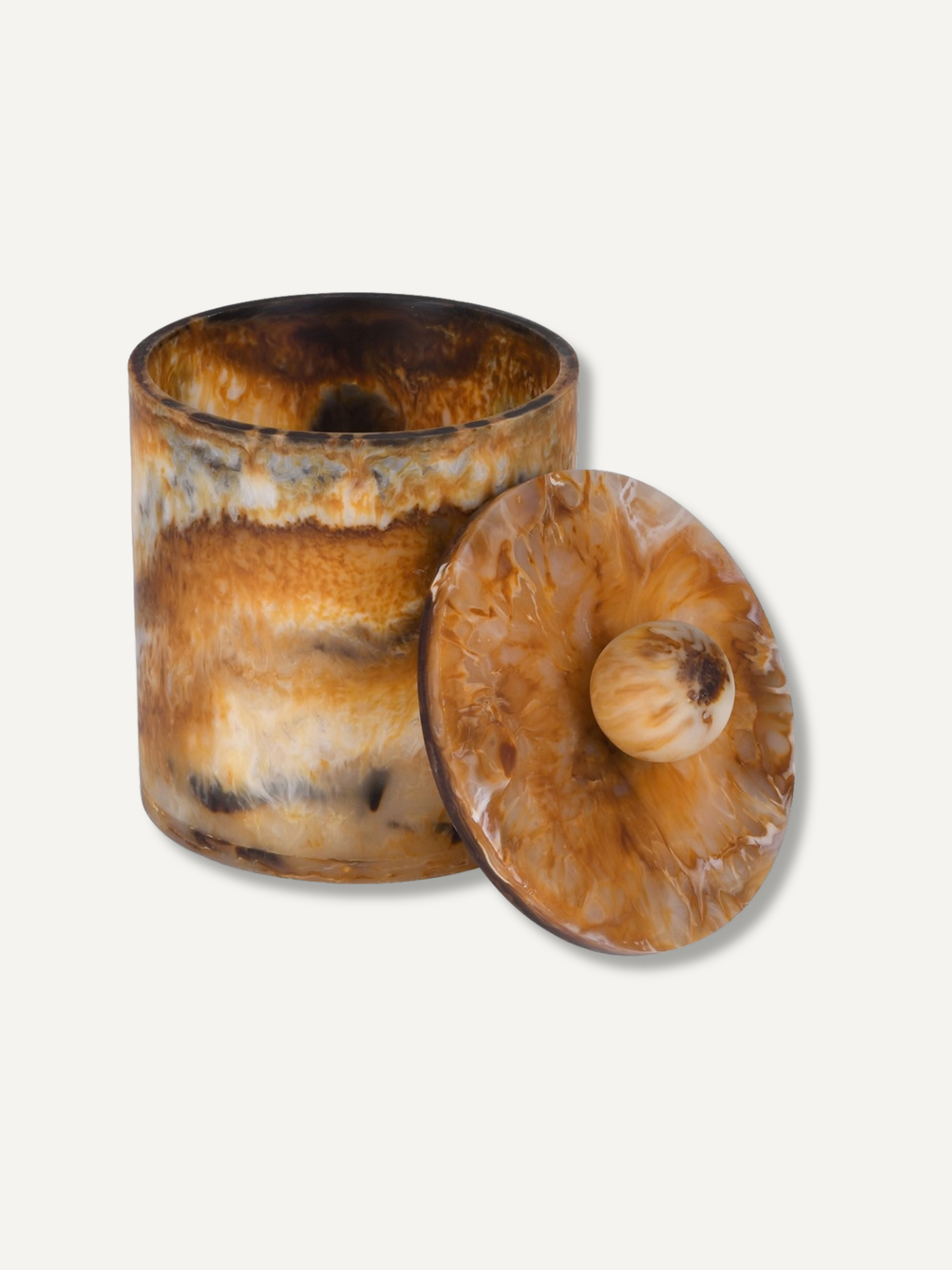 Brown Marble Effect Jar