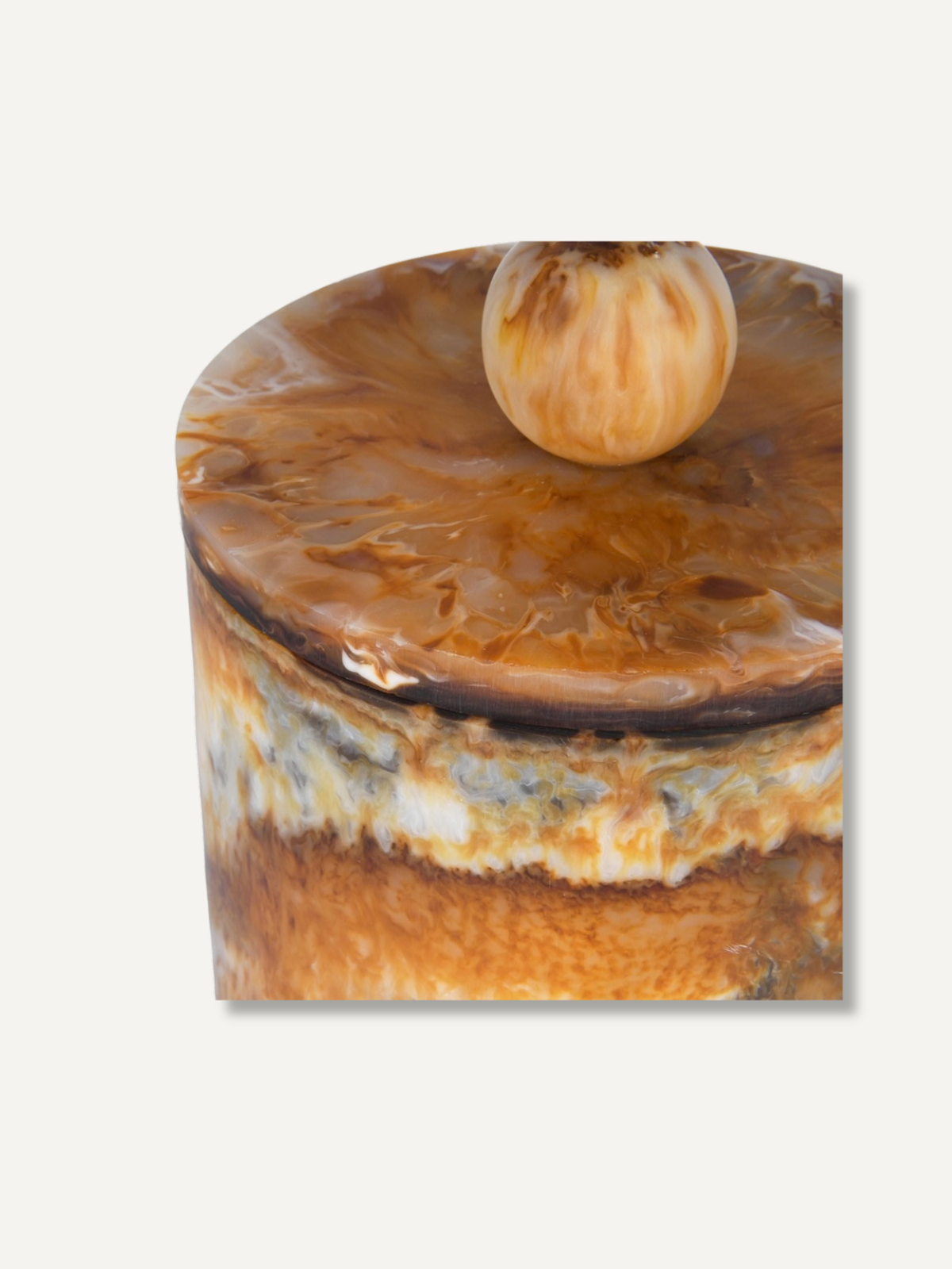 Brown Marble Effect Jar