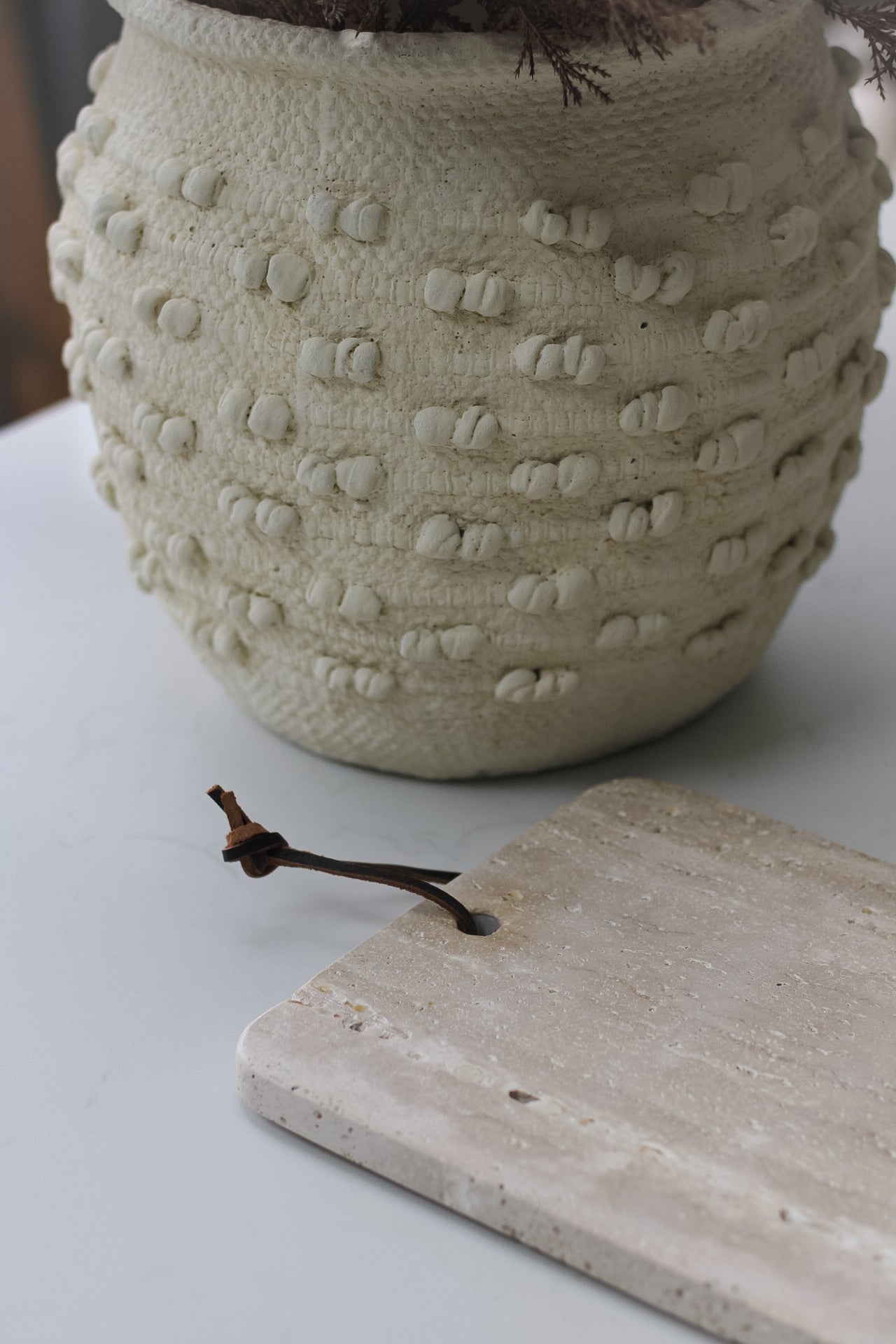 up close of Travertine Board