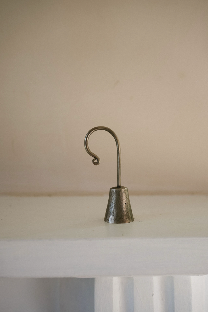 Curved Antique Pewter Candle Snuffer
